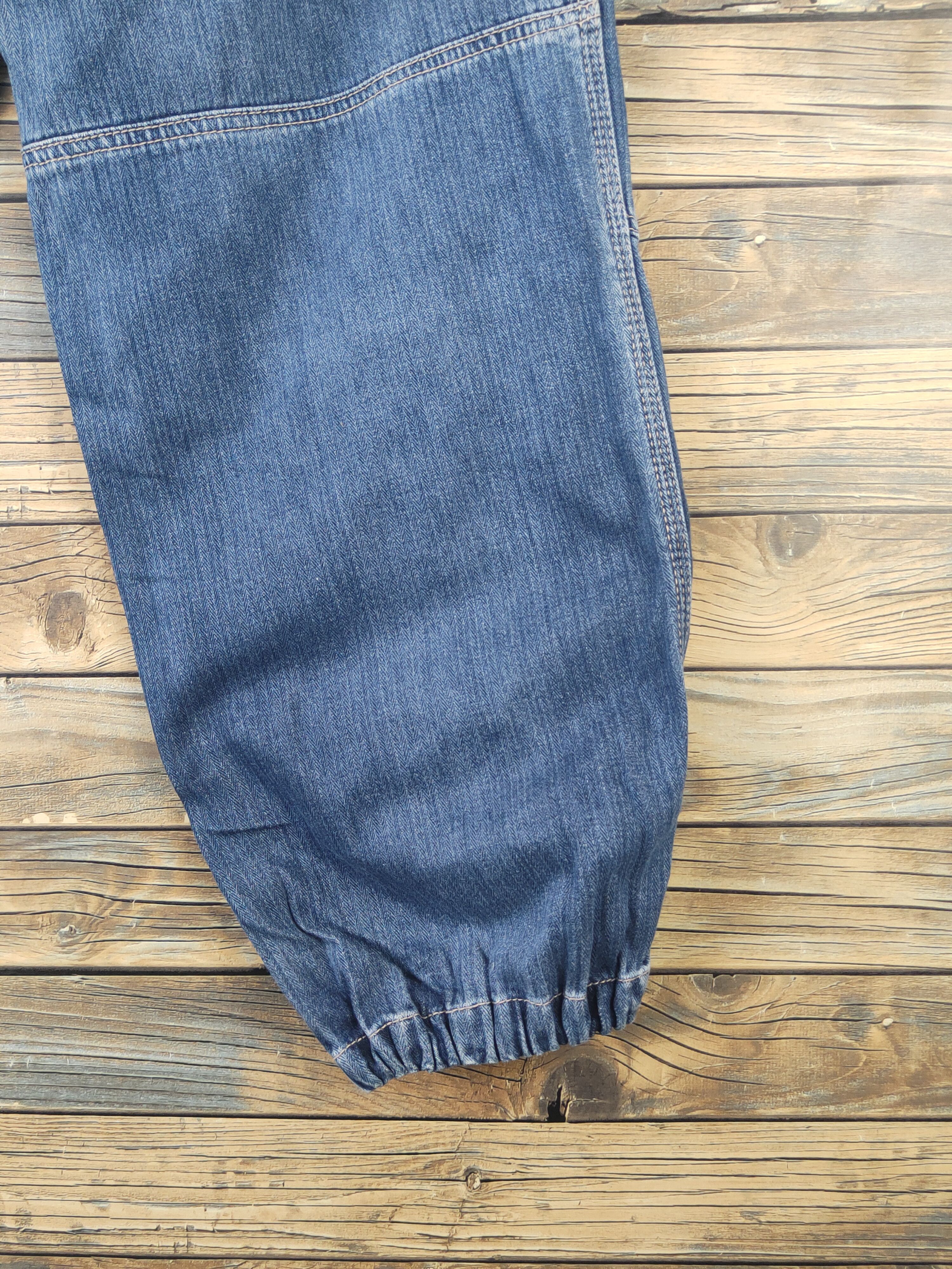 Vintage DL Evenriver Blue Distressed Ripped Jogger Jeans #1863 Size US 31 - 13 Thumbnail