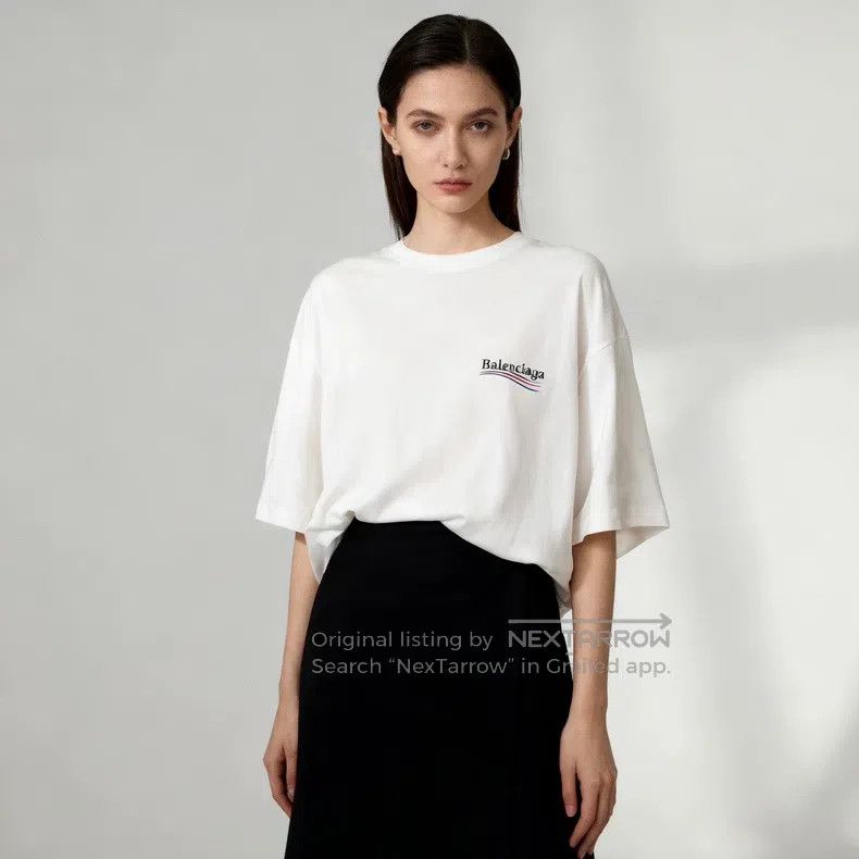 Balenciaga Balenciaga White Cola Embroidered Logo Short Sleeve Size US M / EU 48-50 / 2 - 3 Thumbnail