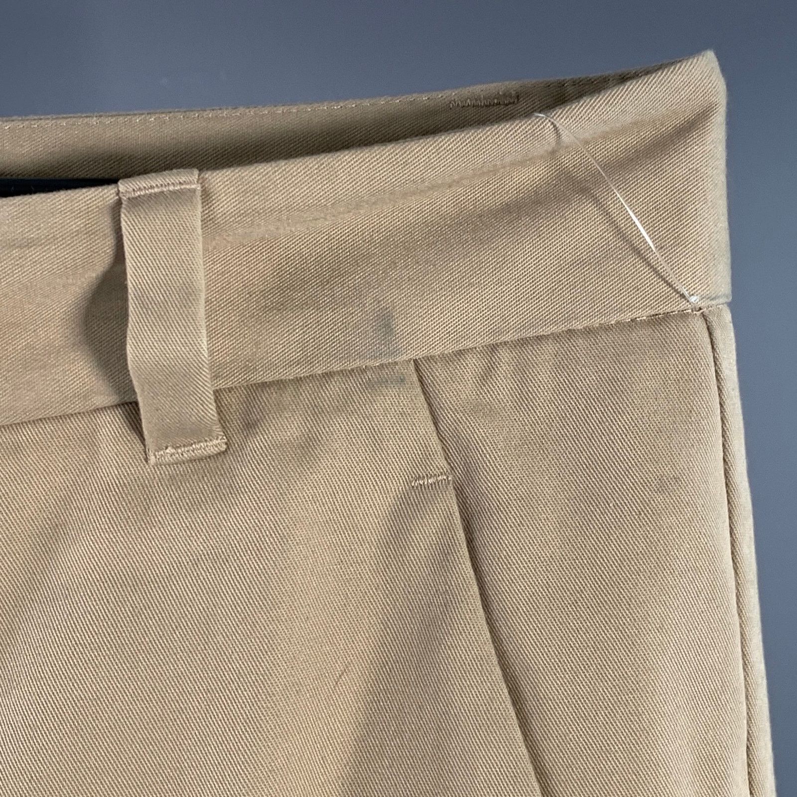 3.1 Phillip Lim Tan Twill Polyester Cotton Flat Front Tapered Casual Pants Size US 32 / EU 48 - 3 Thumbnail
