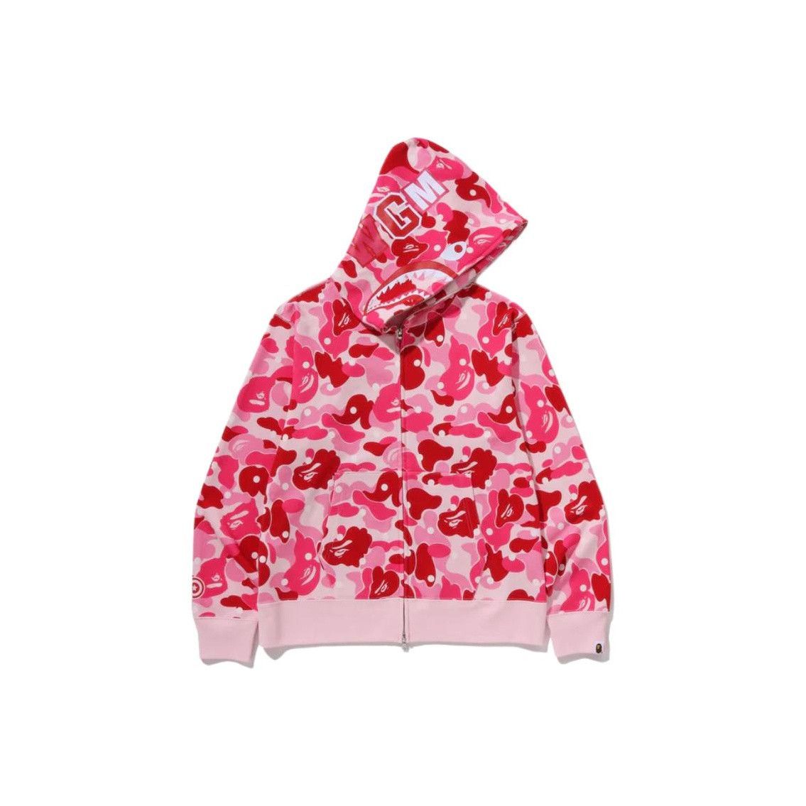 Bape A Bathing Ape Pink Camo Shark Zip Hoodie Size M Size US M / EU 48-50 / 2 - 1 Thumbnail