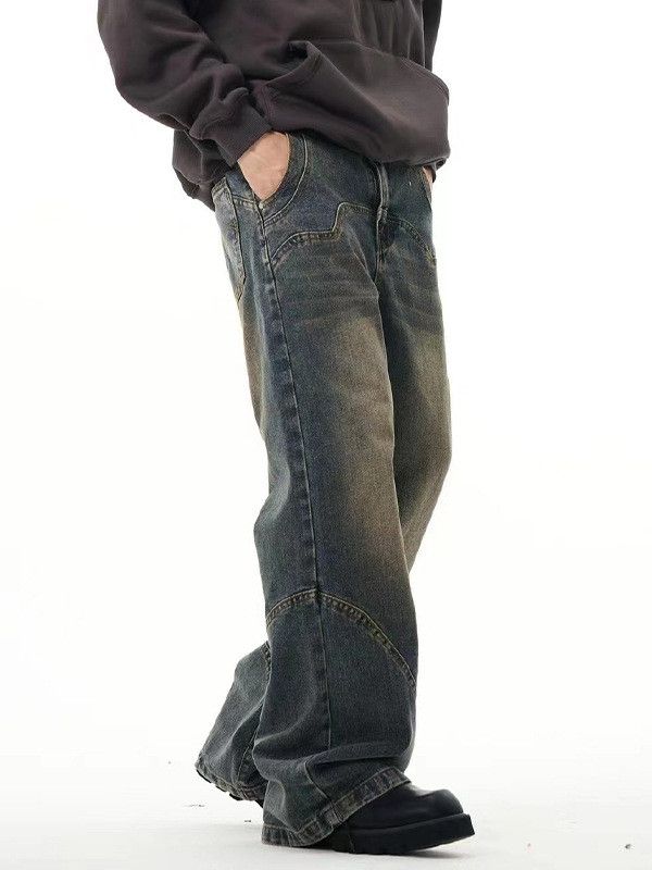 Japanese Brand American distressed deconstructed split casual flared jeans Size US 32 / EU 48 - 3 Thumbnail