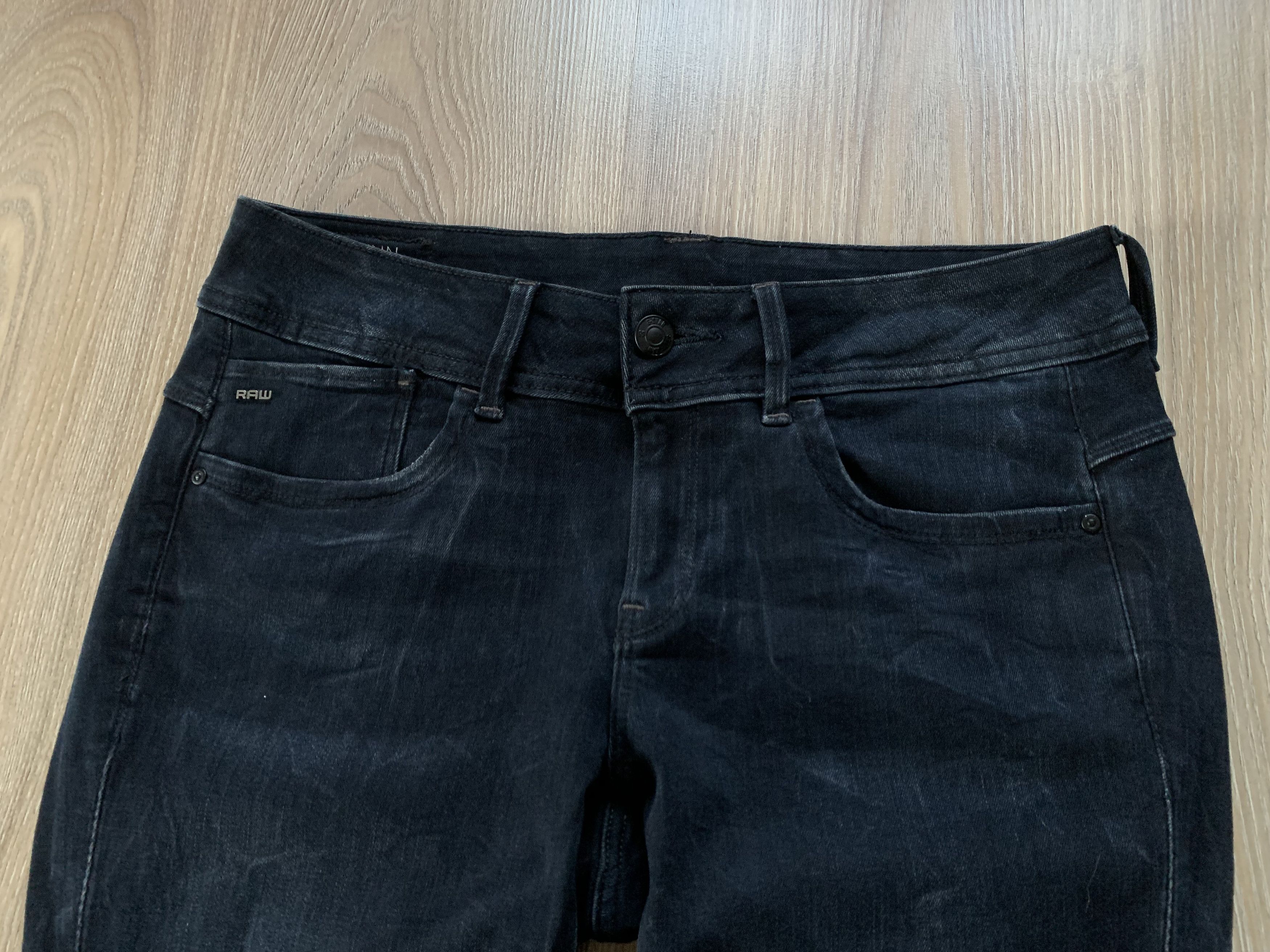 Denime G-Star RAW Lynn Mid Skinny Black Jeans Size 31" - 4 Thumbnail