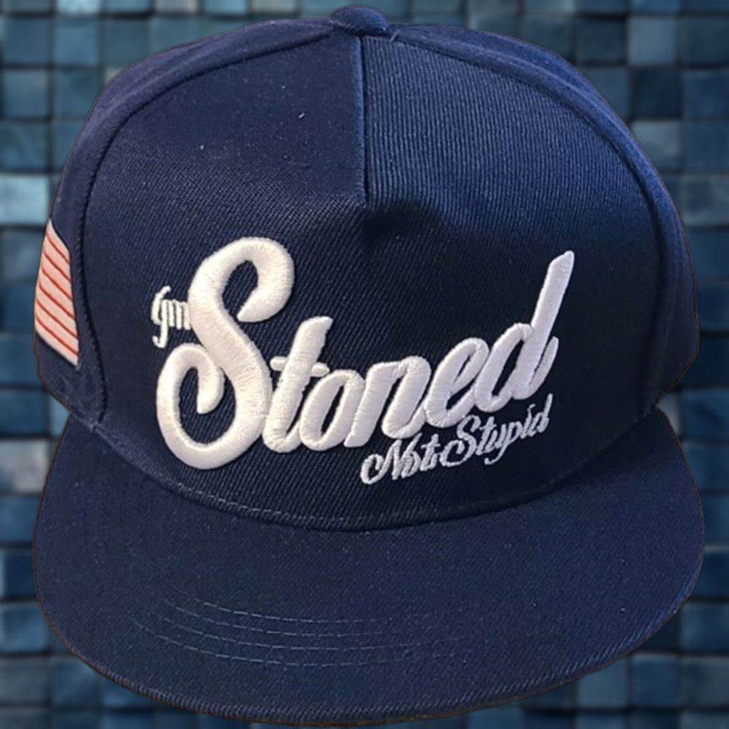Vintage VINTAGE Tem Baseball Cap Men Adjustable Blue Funny Marijuana Leaf USA Flag Snapback Dark Blue Size ONE SIZE - 1 Thumbnail