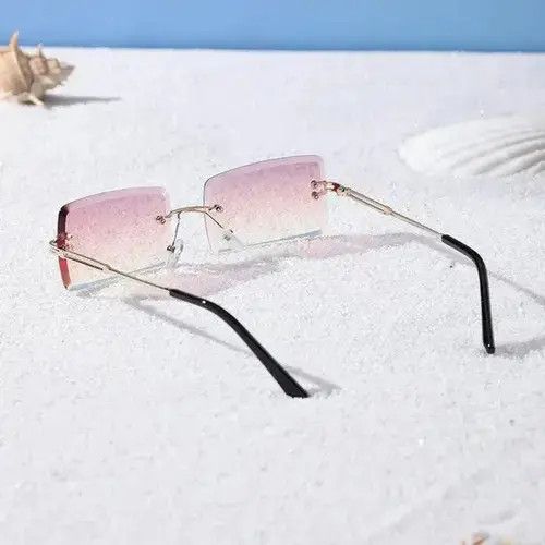Vintage Square Rimless Glasses 2024 Size ONE SIZE - 4 Thumbnail