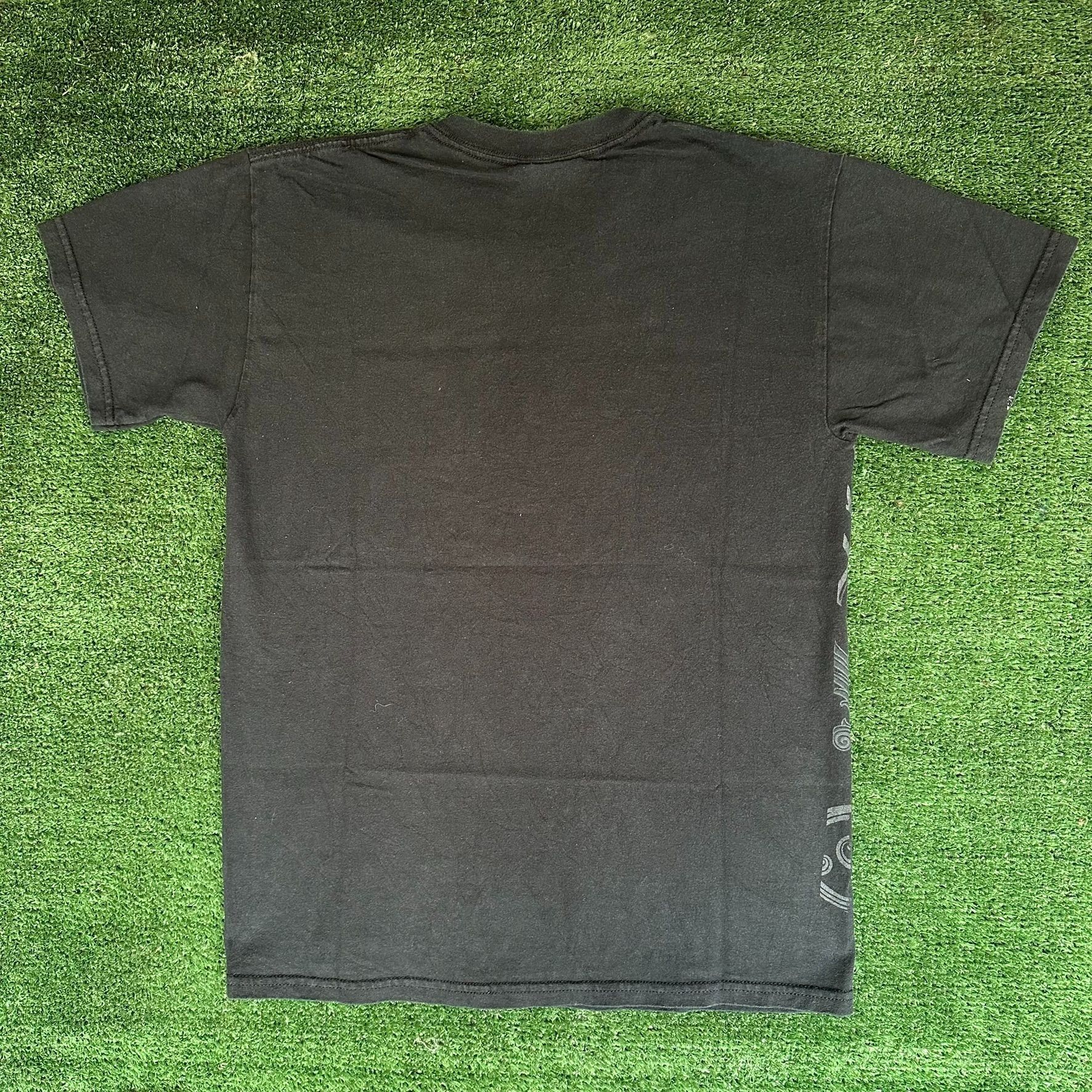 Vintage Vintage Y2K Gothic Flame Skull AOP T-Shirt Boxy Faded Black Size US M / EU 48-50 / 2 - 5 Thumbnail