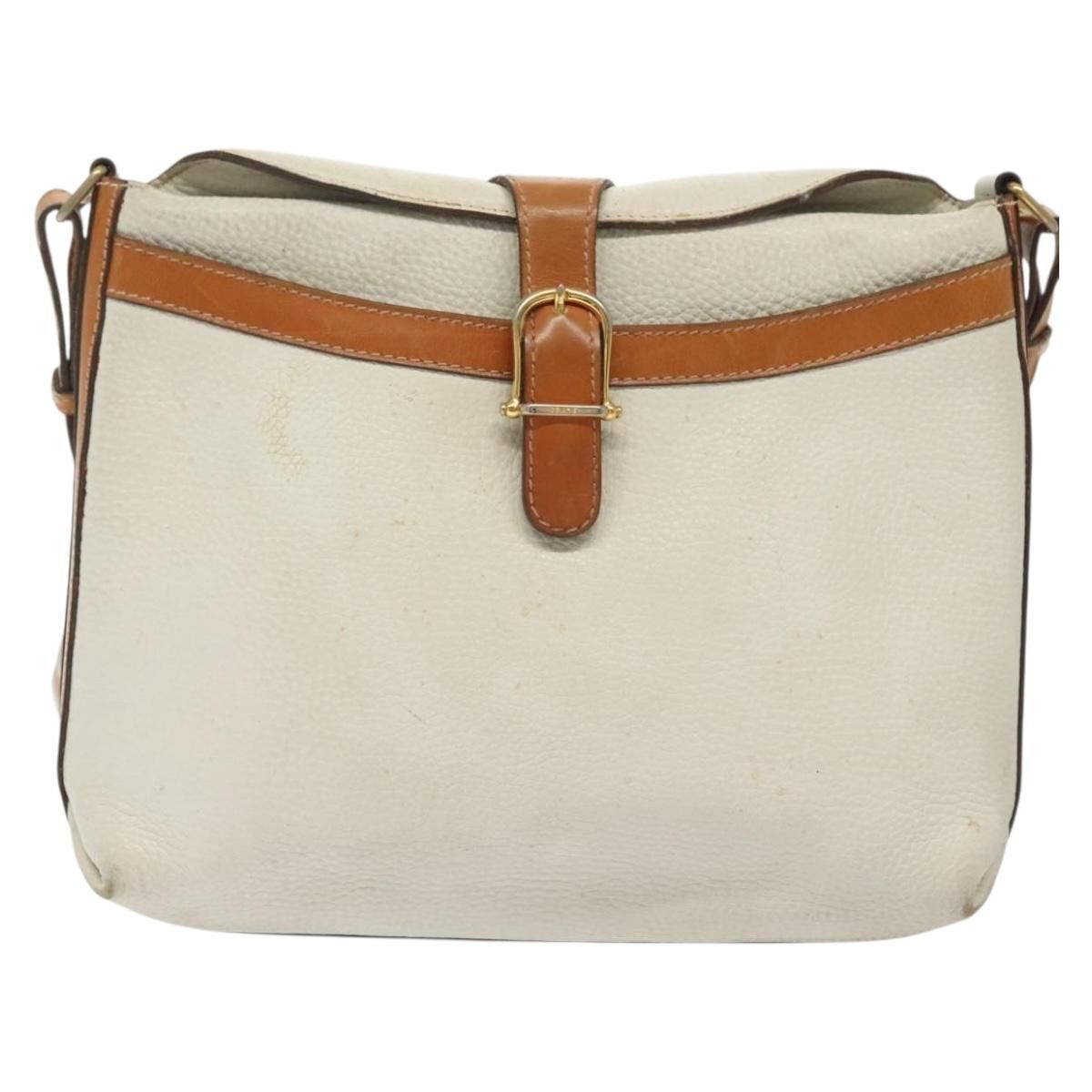 Celine CELINE Shoulder Bag Leather White Silver Size ONE SIZE - 2 Thumbnail