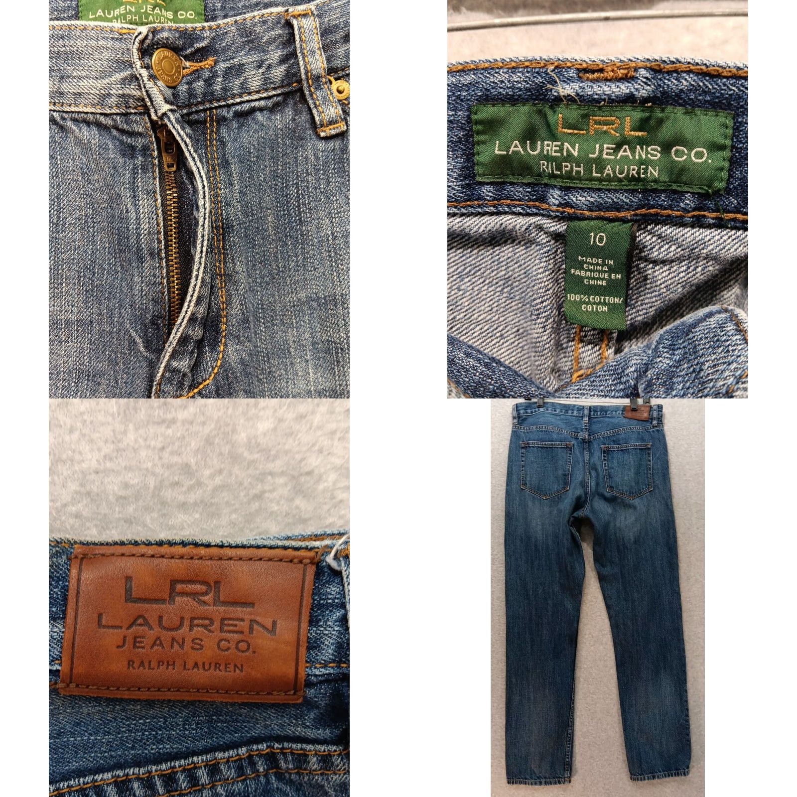 Ralph Lauren Ralph Lauren LRL Jeans Co Jeans Women's 10 Straight Classic 5-Pocket Denim Slimming Mid Rise Blue Gray Size 32" / US 10 / IT 46 - 10 Thumbnail