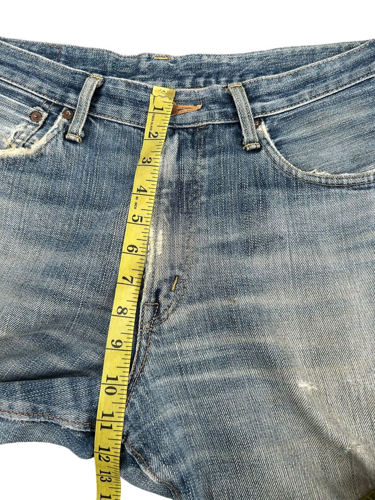 Kapital Thrashed Vintage Edwin 505ZX Selvedge Dirty Denim Jeans Size US 32 / EU 48 - 18 Thumbnail