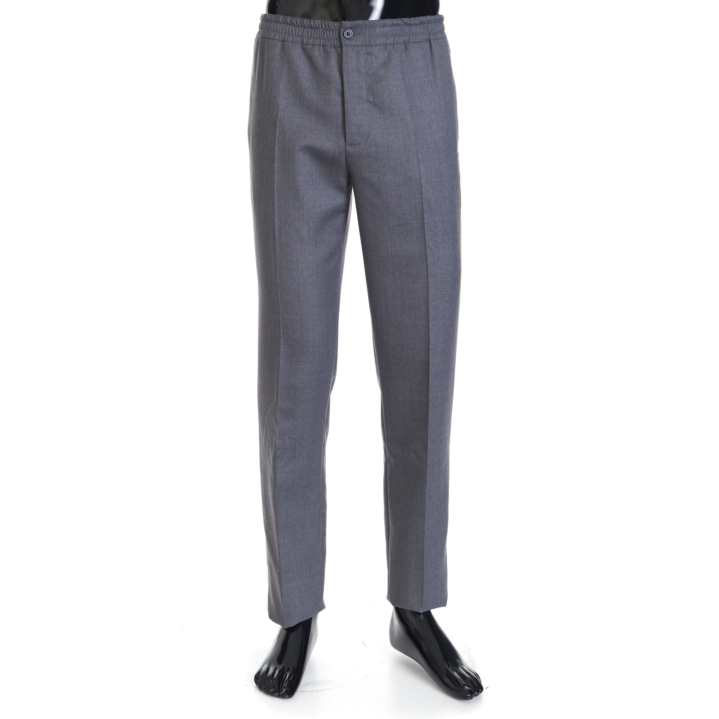 Berluti Drawstring Trousers In Grey Double Face Wool Size US 30 / EU 46 - 1 Thumbnail