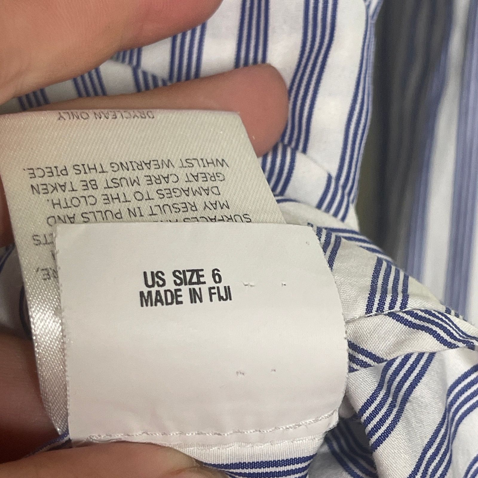 Scanlan Theodore Scanlan Theodore Blue Striped Long Sleeve Button-Up Shirt Size M / US 6-8 / IT 42-44 - 4 Thumbnail