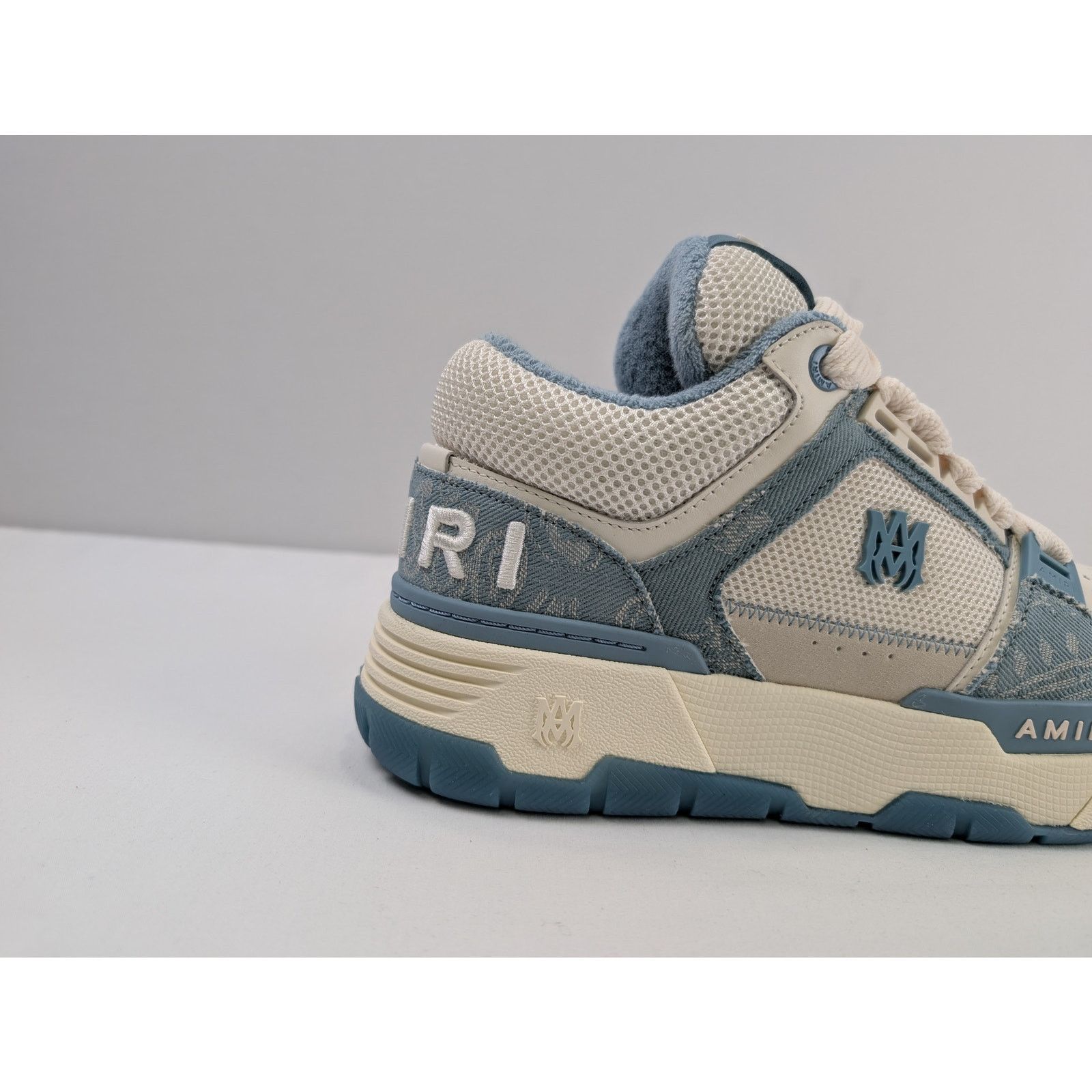 Amiri o1rshd1 Bandana Denim MA-1 Sneakers in Dusty Blue Size US 11 / EU 44 - 3 Thumbnail
