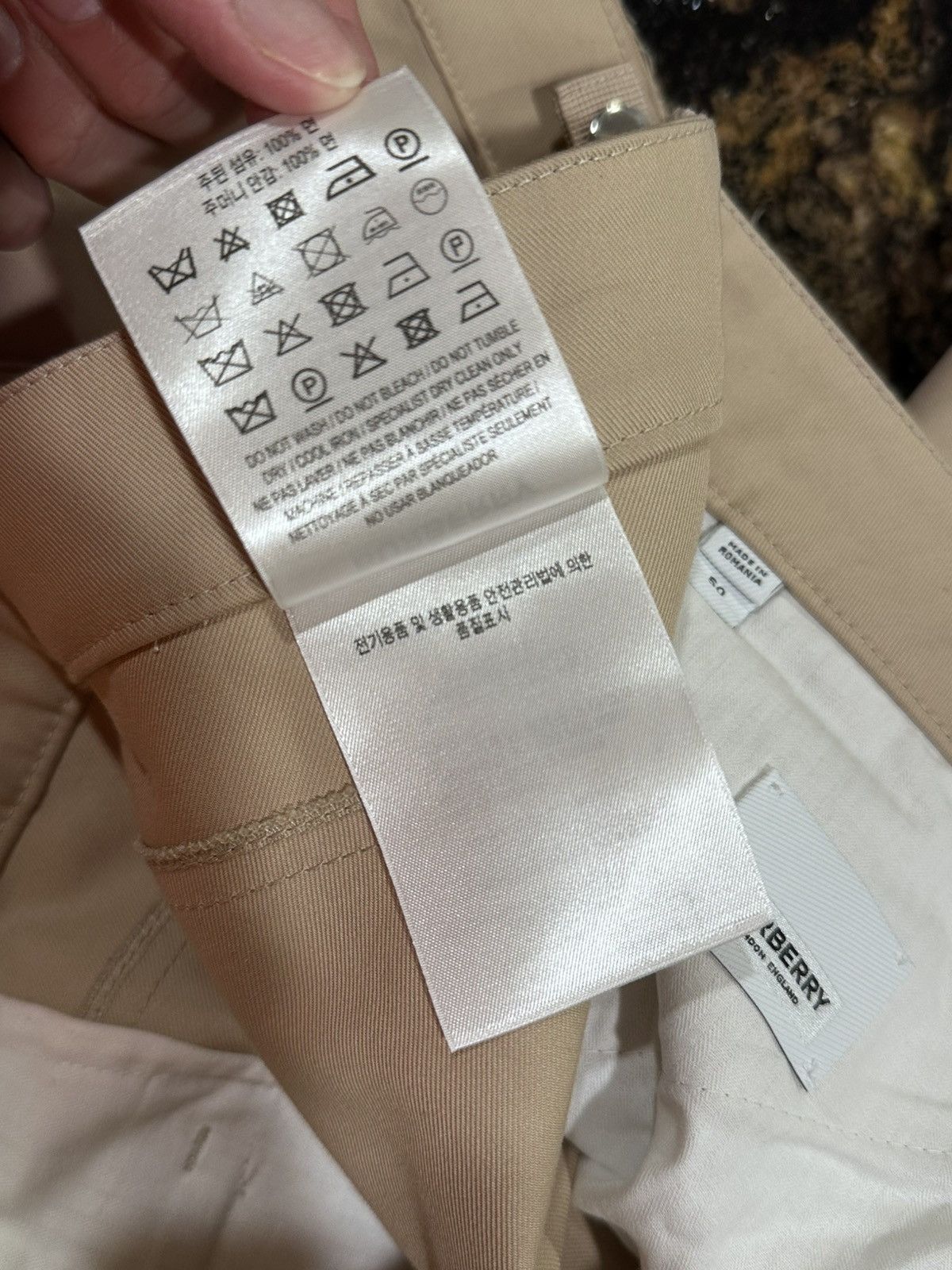 Burberry Burberry Embroidered Logo Tactical Tan Carmelo Cargo Pants Size US 33 - 15 Thumbnail