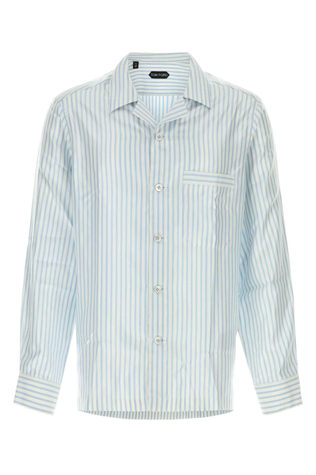 Tom Ford Embroidered Satin Shirt Size US M / EU 48-50 / 2 - 1 Thumbnail