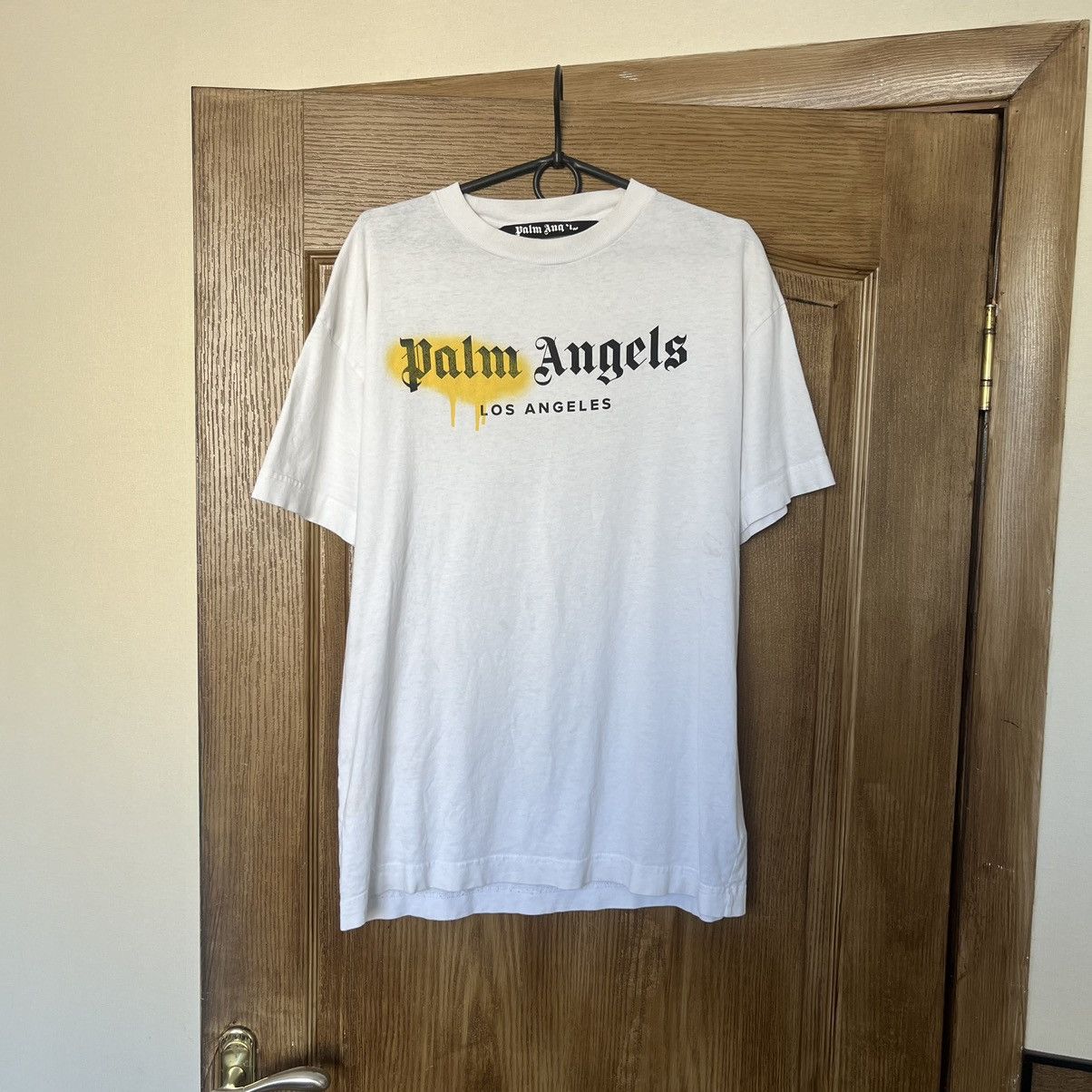 Palm Angels Palm Angels Sprayed Logo T-Shirt Luxury Size US M / EU 48-50 / 2 - 1 Thumbnail