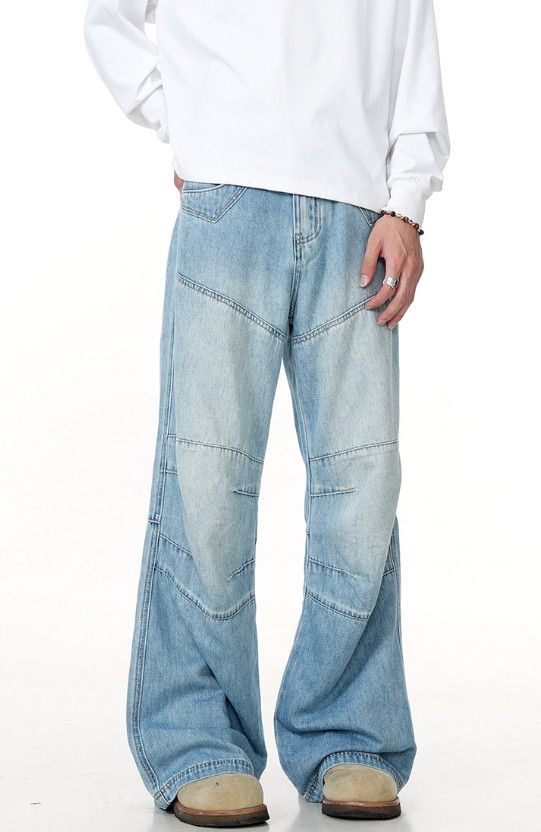 Japanese Brand American washed men's retro straight casual flared jeans Size US 32 / EU 48 - 2 Thumbnail