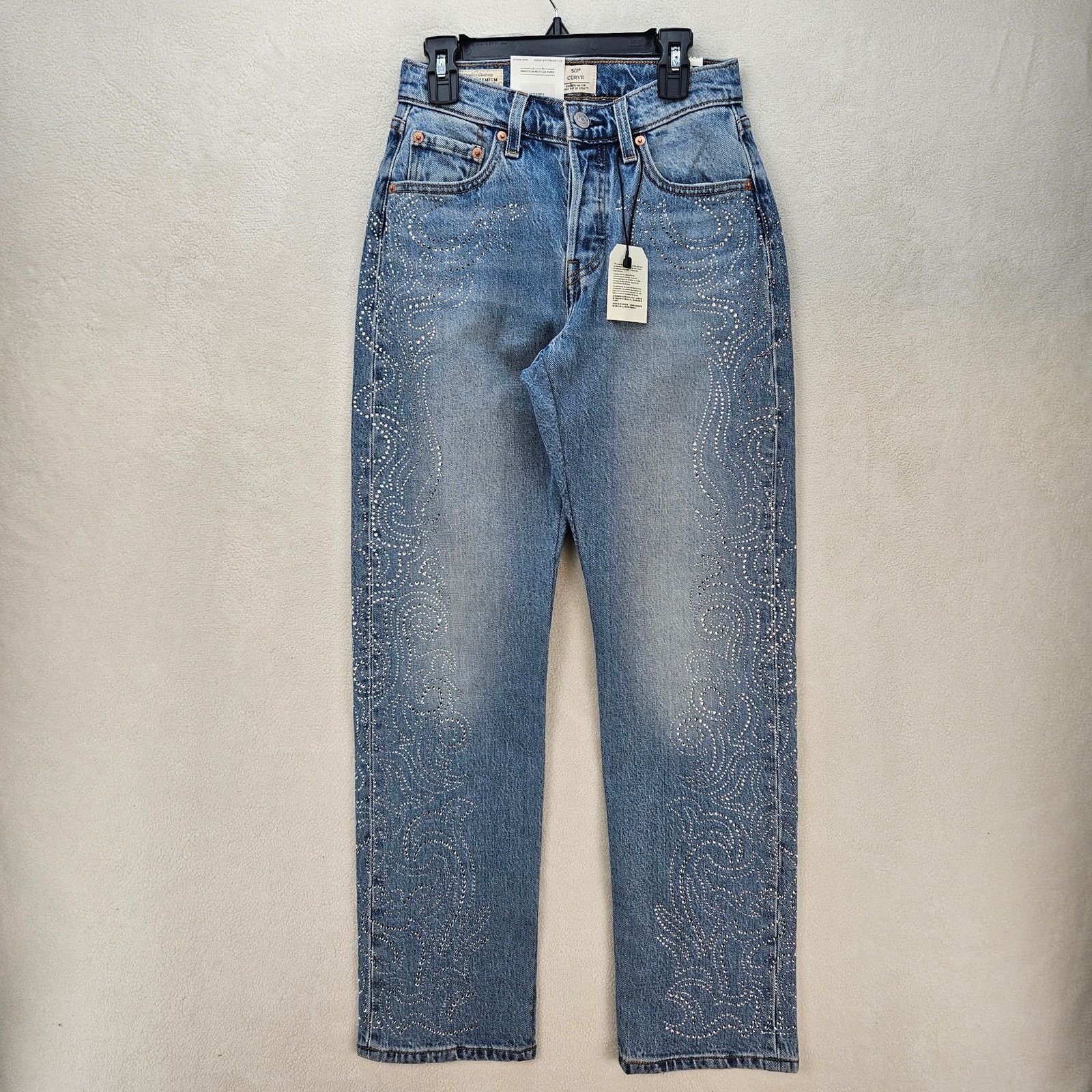 Levi's LEVI'S 501 X BEYONCE CURVE JEANS 25X30 WESTERN CRYSTAL NWT Size 25" / US 0 / IT 36 - 1 Thumbnail