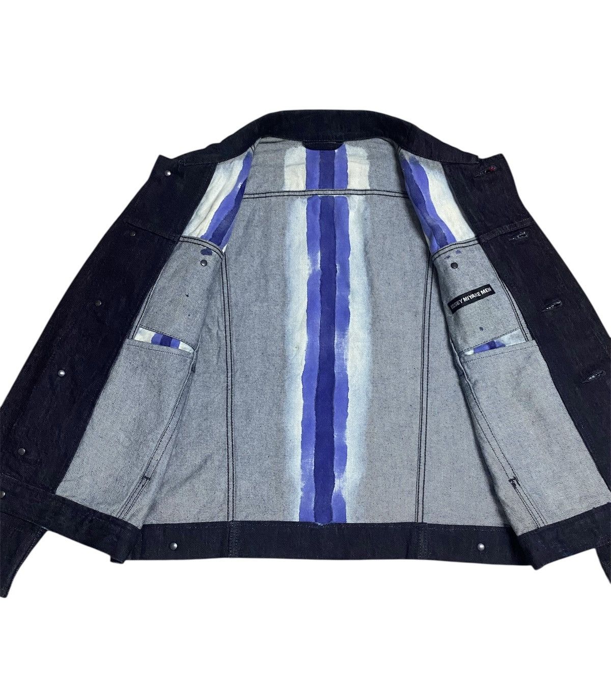 Issey Miyake Rare! Issey Miyake Men SS04 Hand Painted Print Denim Jacket Size US M / EU 48-50 / 2 - 3 Thumbnail