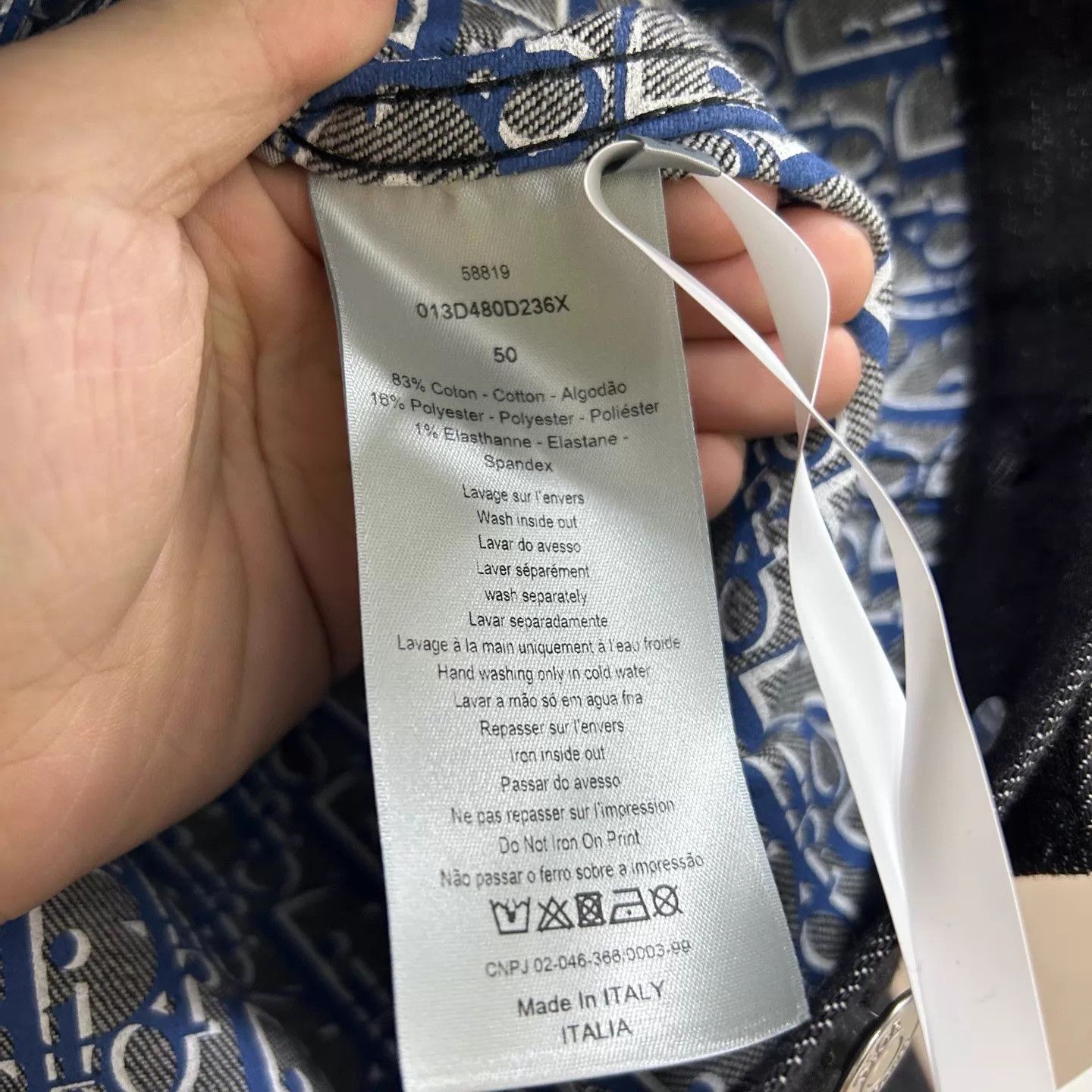 Dior Dior 99 New Oblique Lining Denim Jacket Size 50 Size US M / EU 48-50 / 2 - 4 Thumbnail