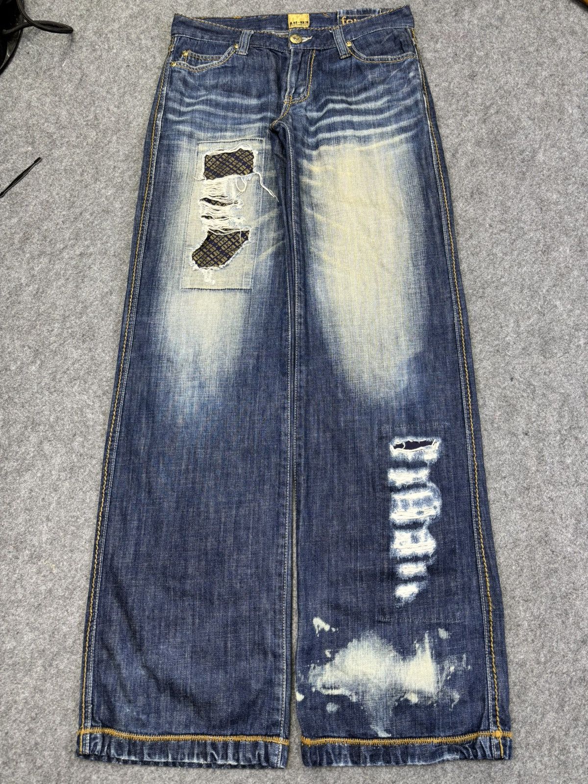 Japanese Brand 💥Heavy Distressed💥LB03 Mudwash Loose Soft Denim F897 Size US 29 - 14 Thumbnail