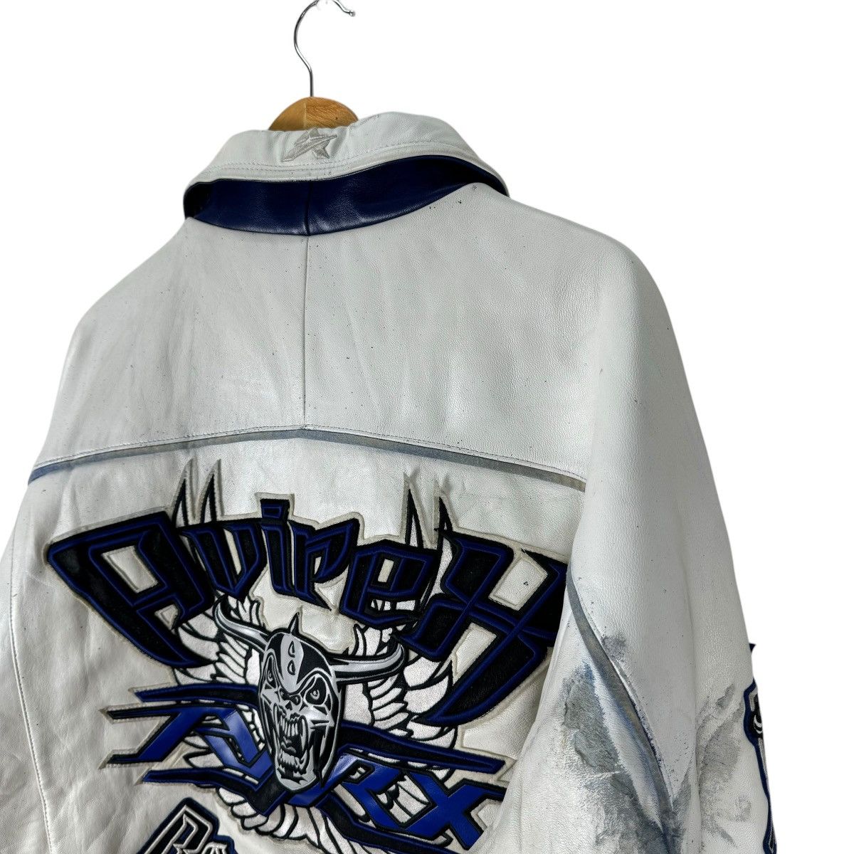 Avirex 🌟AVIREX ROAD DOGZ VARSITY LEATHER JACKET Size US XXL / EU 58 / 5 - 10 Thumbnail