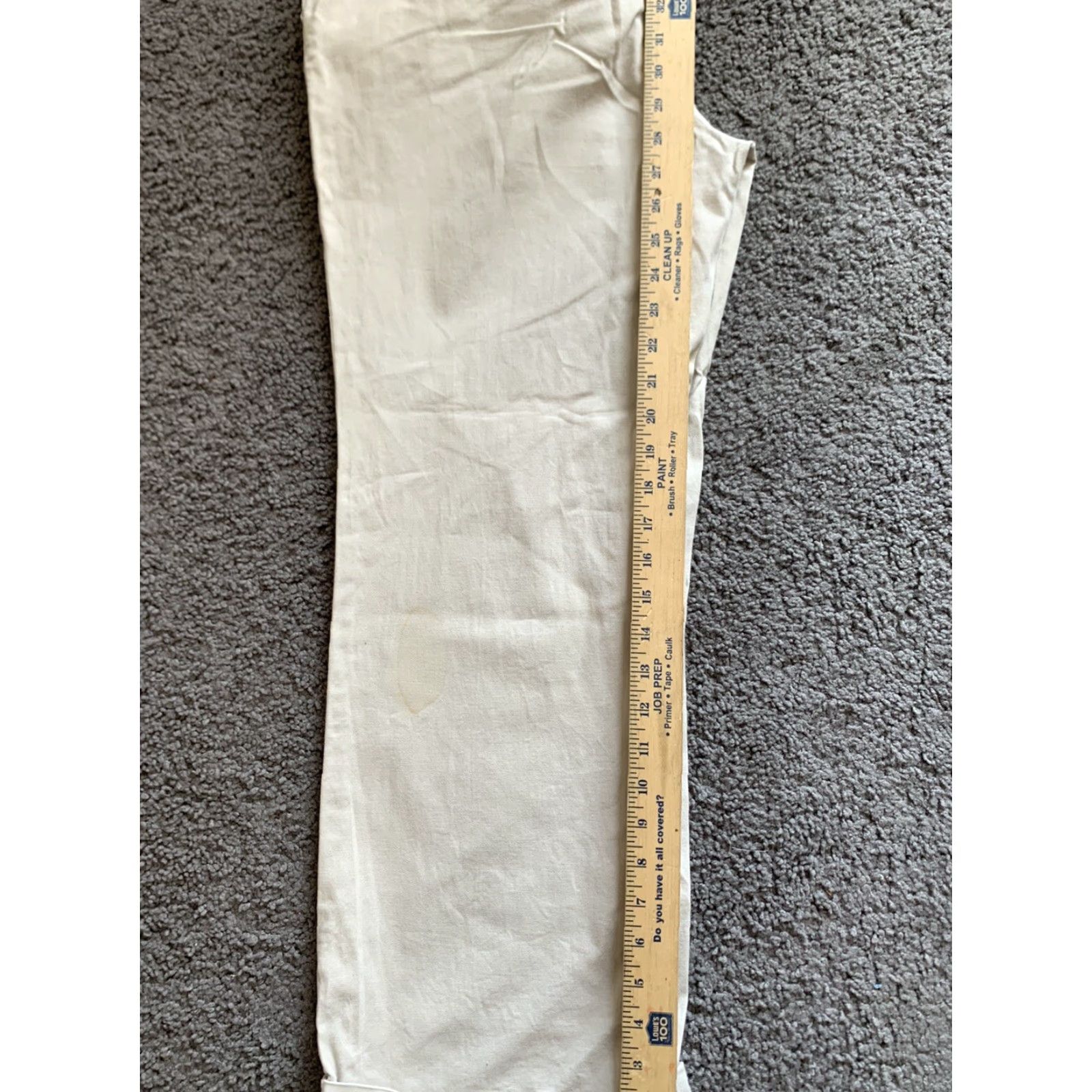 Vintage New York & Company Stretch Women's Beige Tan Career Cuffed Pants 12P Cuffed Size 34" / US 12 / IT 48 - 6 Thumbnail