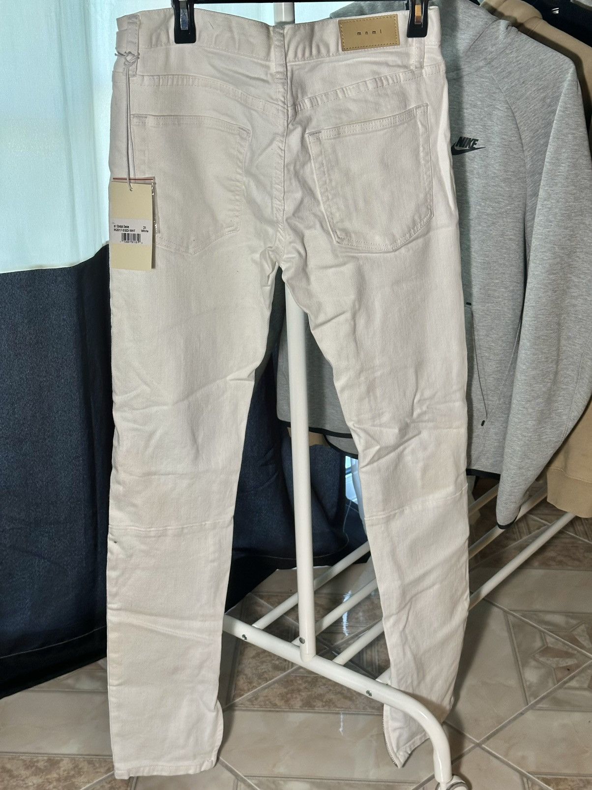 MNML Cream MNML M1 Distressed Skinny Jeans Sz 31 Size US 31 - 2 Thumbnail