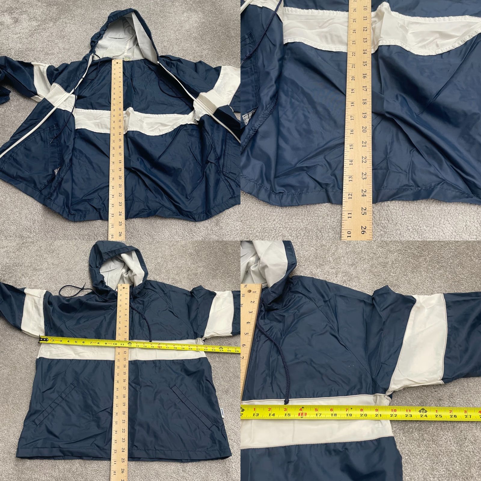Vintage VINTAGE Bike Hoodie Windbreaker Jacket Womens M Blue White Full Zip Outdoor Size M / US 6-8 / IT 42-44 - 8 Thumbnail