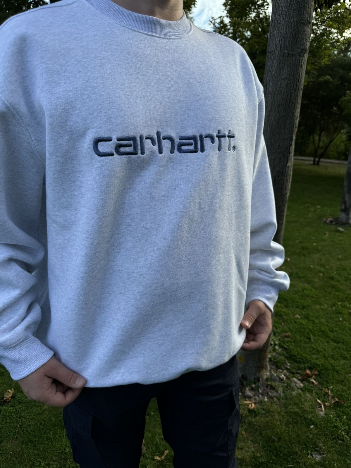 Carhartt Wip Carhartt Ash Heather Sweatshirt Size US XL / EU 56 / 4 - 2 Thumbnail