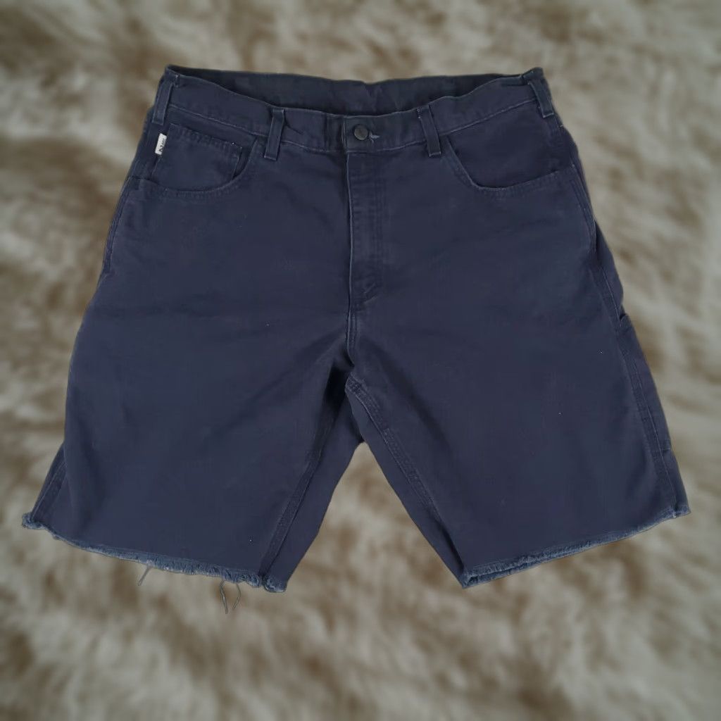 Carhartt Carhartt Shorts Mens Size 36 Blue Cut Off Work Shorts * Size US 36 / EU 52 - 1 Thumbnail