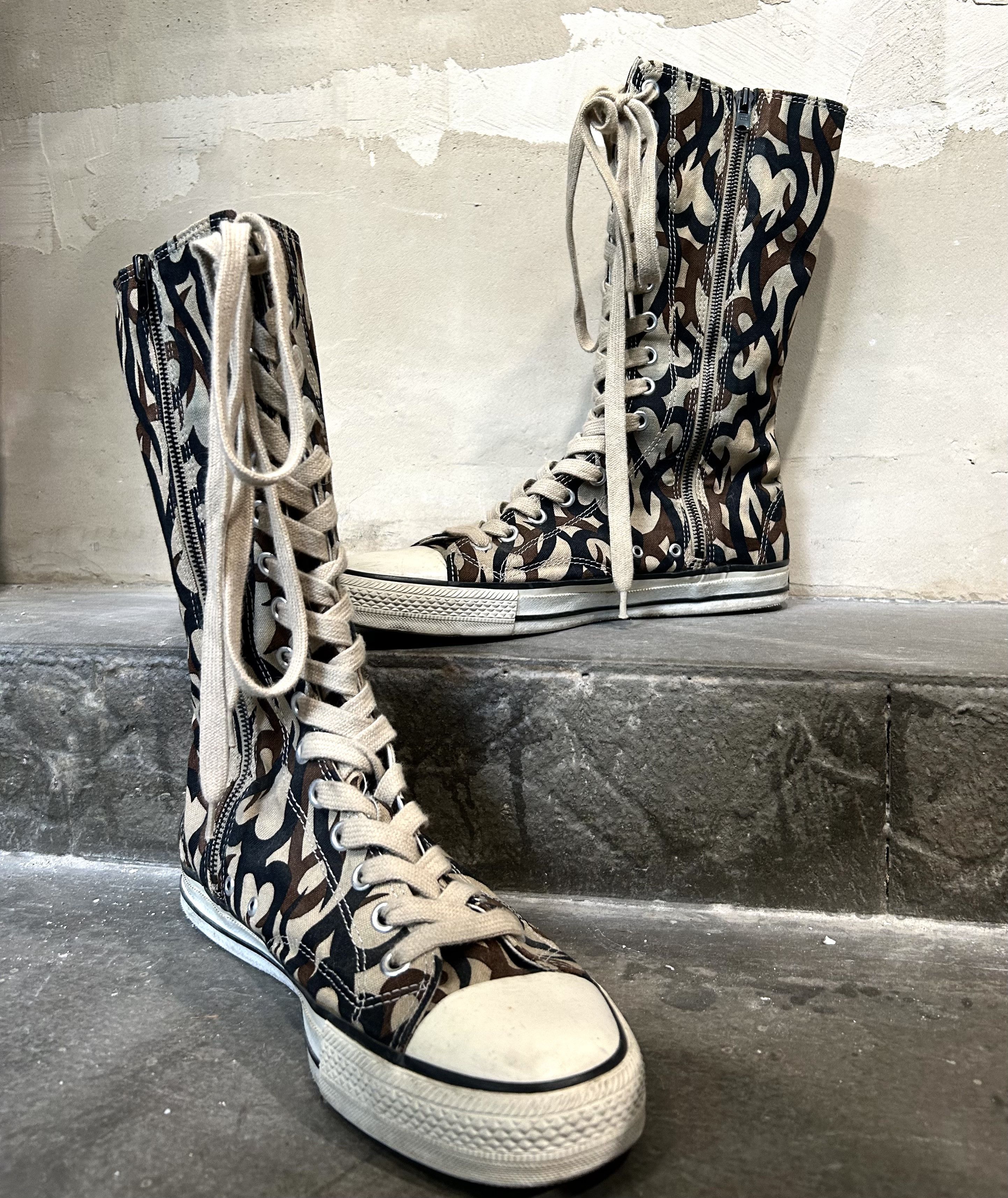 DEN IM by SIKI IM Number (N)ine 04AW Thorns Knee-High Sneakers Size US 10 / EU 43 - 1 Thumbnail
