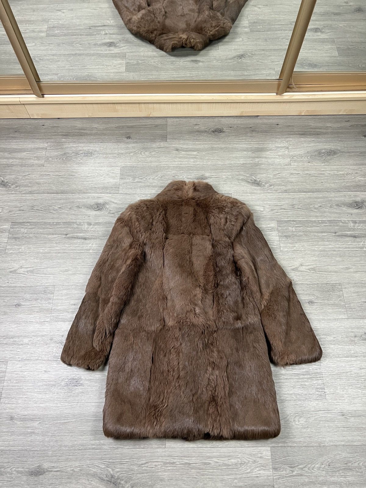 Other Vintage French Coney Fur coat Rabbit fur Brown Winter coat Size S / US 4 / IT 40 - 6 Thumbnail