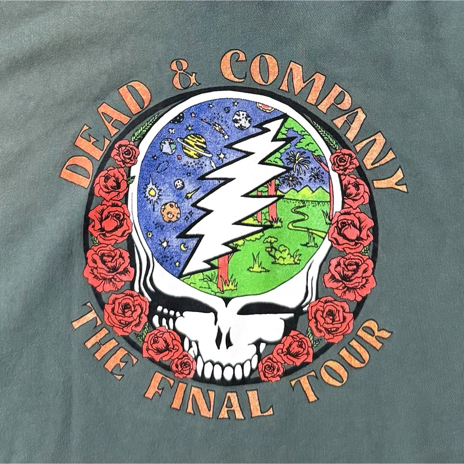 Vintage Dead & Co Final Tour Hooded Sweatshirt Small Green Unisex Adults Hooded Pullover Graphic Print Logo Pocket Summer Winter Fall USA Hipster Rock Photo? Size US S / EU 44-46 / 1 - 3 Thumbnail