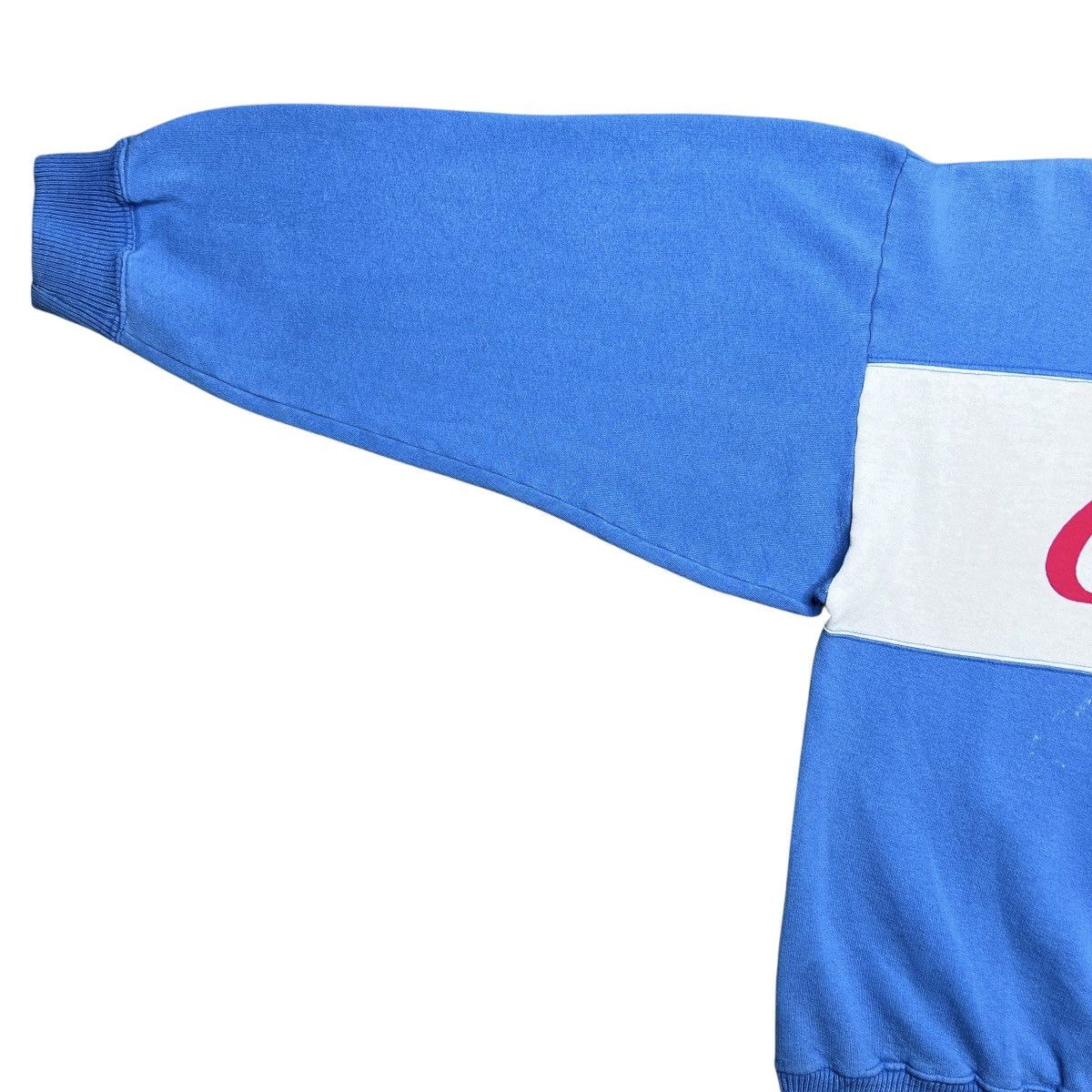 Coca Cola Vtg 1980s Coca-Cola Logo Spell Out Tricolor Blue Sweatshirt Size US L / EU 52-54 / 3 - 7 Thumbnail
