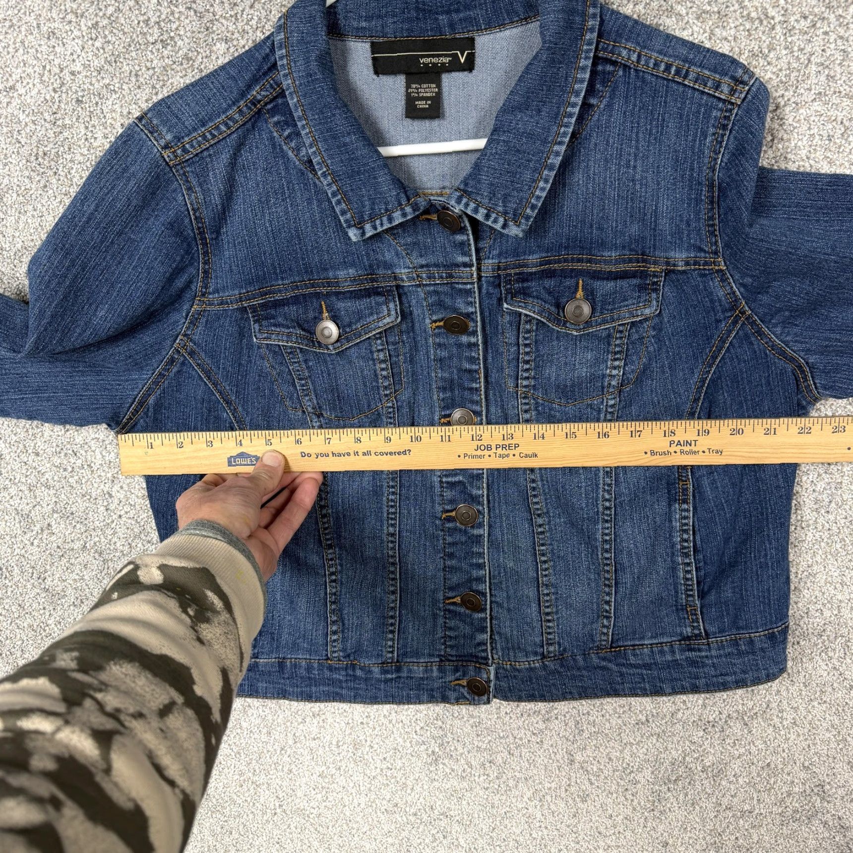 Denime VTG Venezia Trucker Jacket Womens 16 Plus Size Blue Denim Classic Normcore VTG Venezia Trucker Jacket Womens 16 Plus Size Blue Denim Classic Normcore Size XXL / US 16-18 / IT 52-54 - 4 Thumbnail