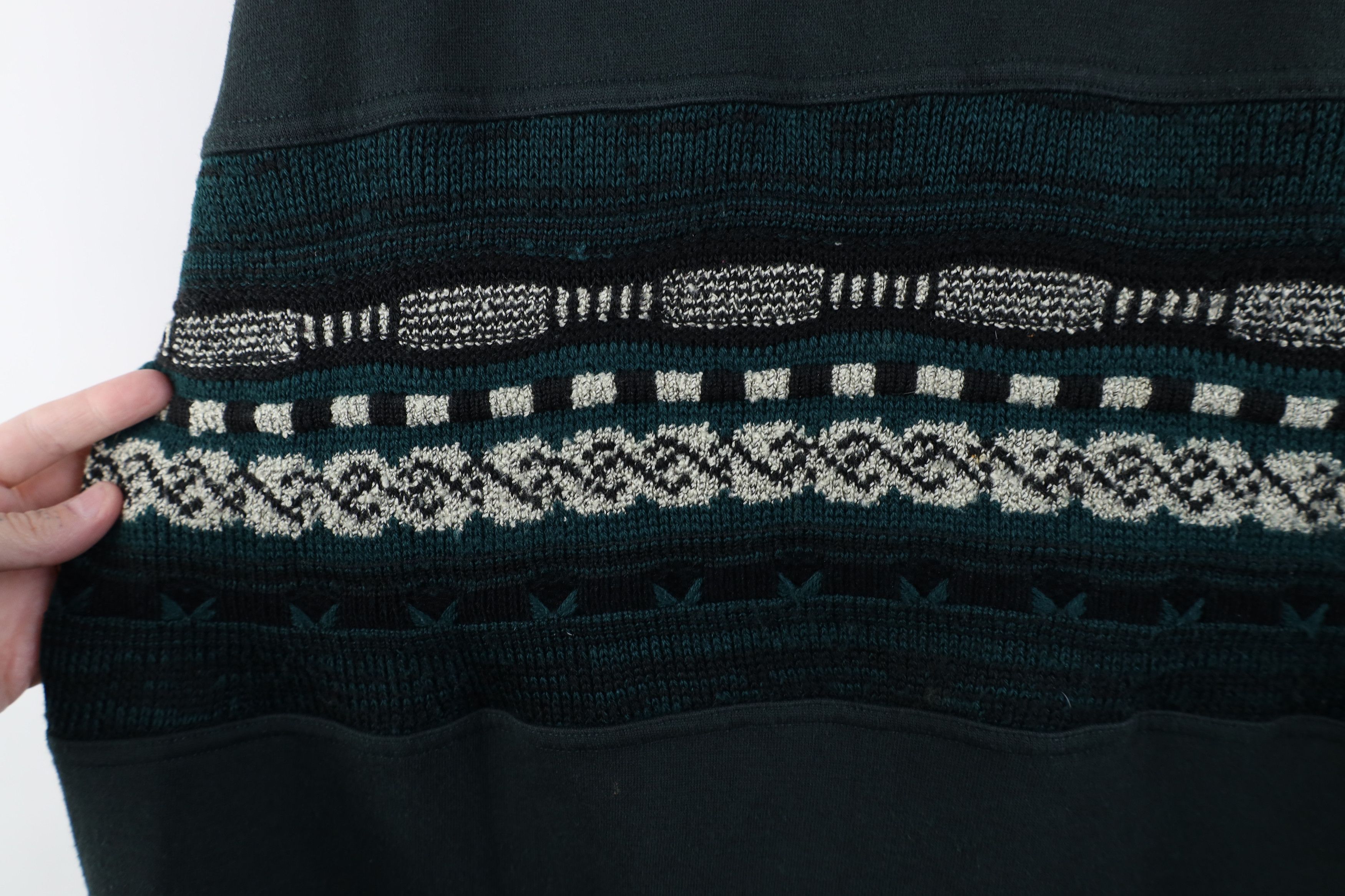 Vintage Vintage 90s Streetwear Collared Pullover Sweatshirt Green Size US XL / EU 56 / 4 - 5 Thumbnail