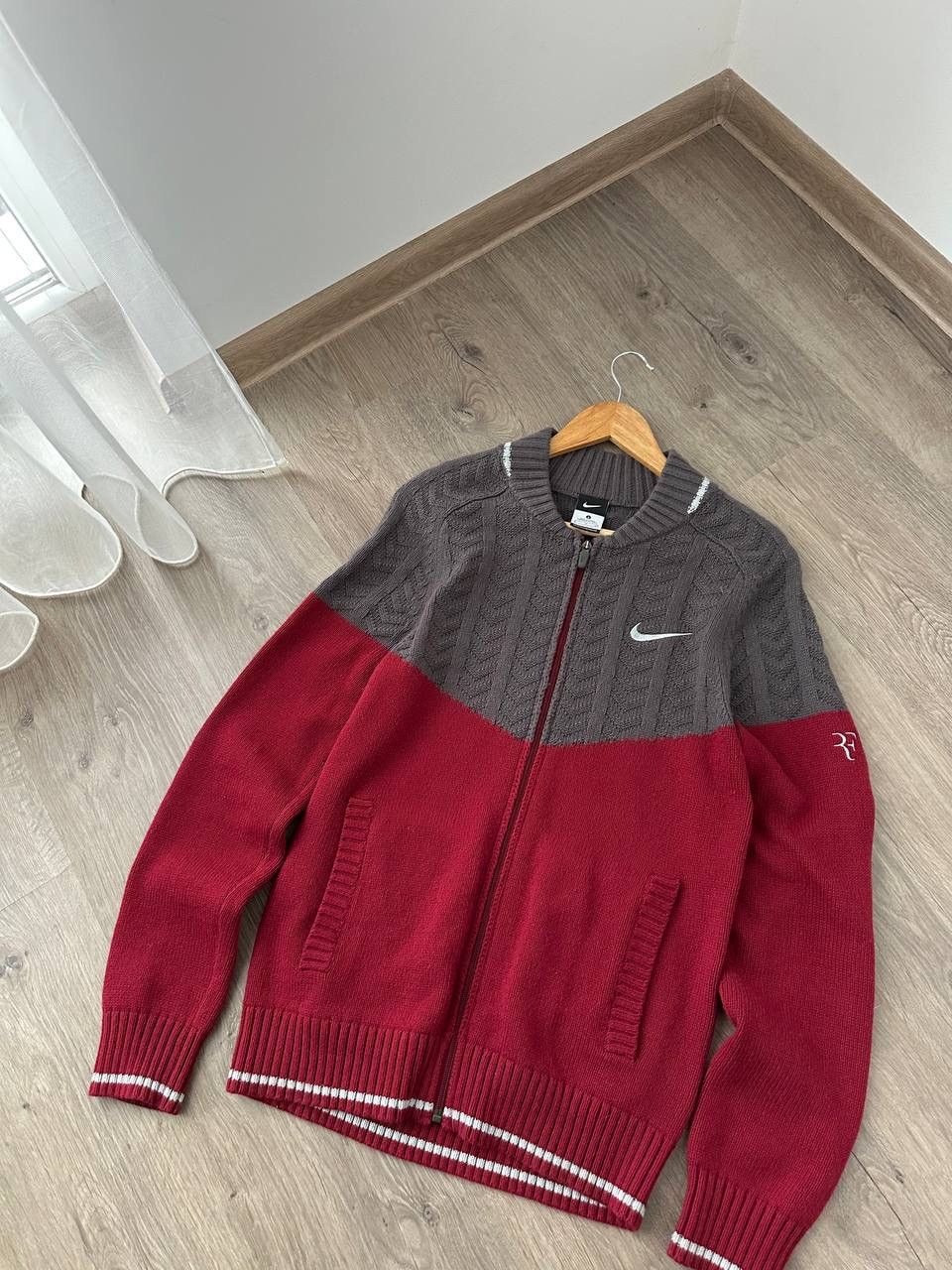 Nike × Vintage Vintage Nike Premier Roger Federer Team Red Sweater Size US S / EU 44-46 / 1 - 4 Thumbnail
