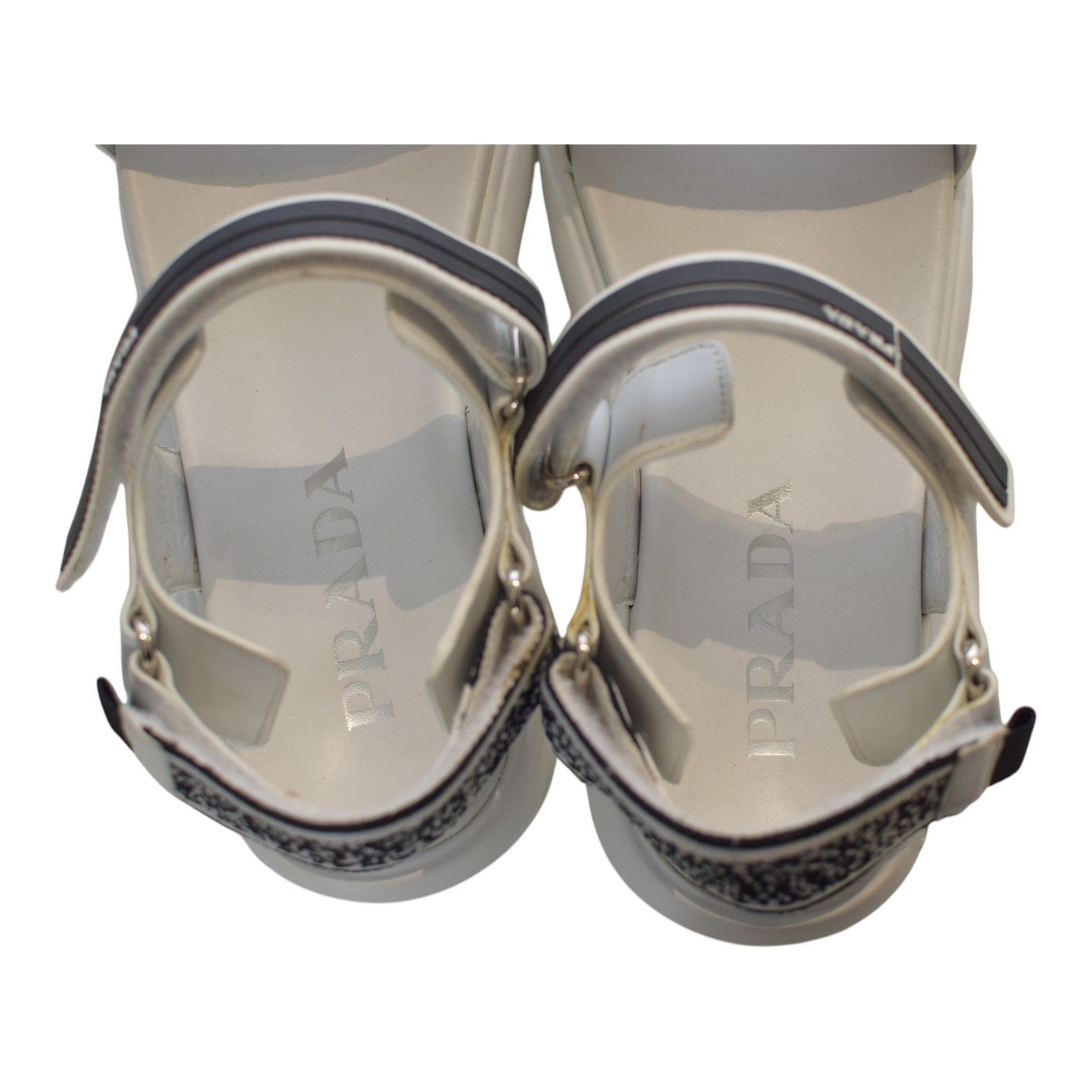Prada PRADA Cloudbust Logo-Embossed Rubber & Leather Sandals 37.5 Size US 7.5 / IT 37.5 - 7 Thumbnail