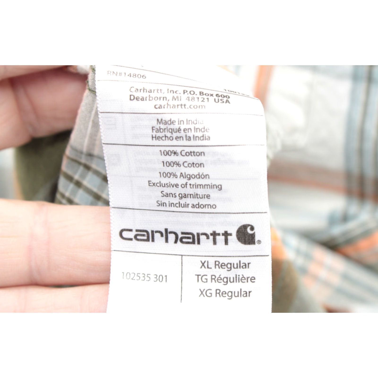 Carhartt Carhartt Shirt Mens XL Brown Plaid Short Sleeve Relaxed Fit Work Ranch Farmer Shirt Button-Up Casual Wear Mens XL Brown Plaid Workwear Size US XL / EU 56 / 4 - 5 Thumbnail
