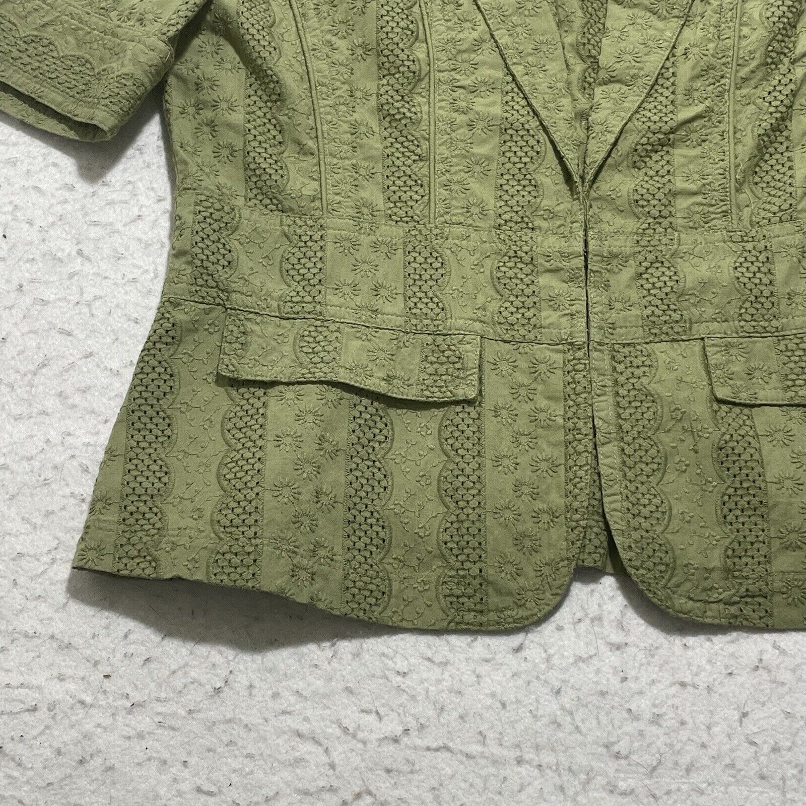 Coldwater Creek Coldwater Creek 10 Collared Open Knit Hook & Eye Clasp Top Size L / US 10 / IT 46 - 7 Thumbnail
