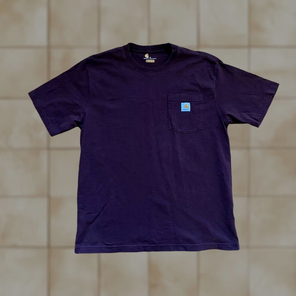 Carhartt Carhartt Shirt Mens Adult M Maroon Pocket Tee Work Wear Original Fit Short Sleeve Crew Neck Cotton Blend Vintage: No Size US M / EU 48-50 / 2 - 1 Thumbnail