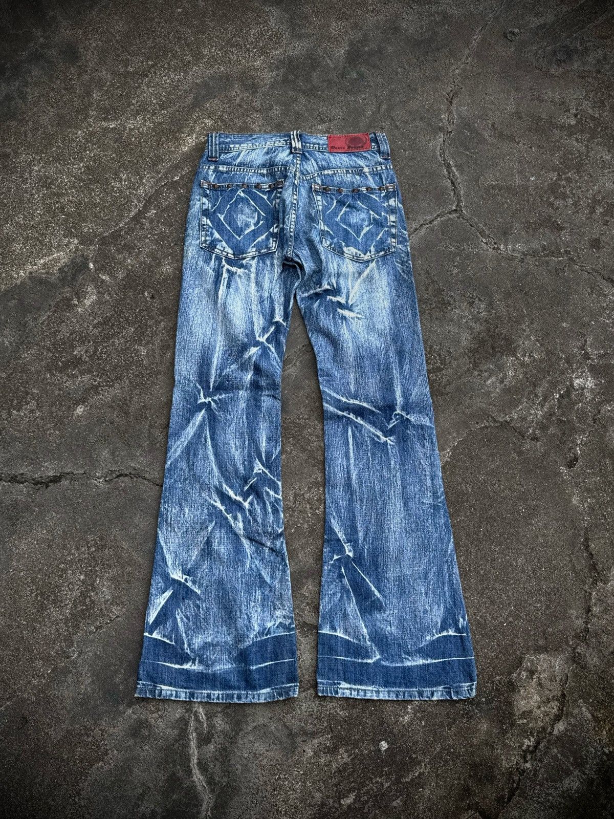 Tornado Mart Flared Studded Devil Jeans Ifsix lgb styled japanese Size US 29 - 2 Thumbnail
