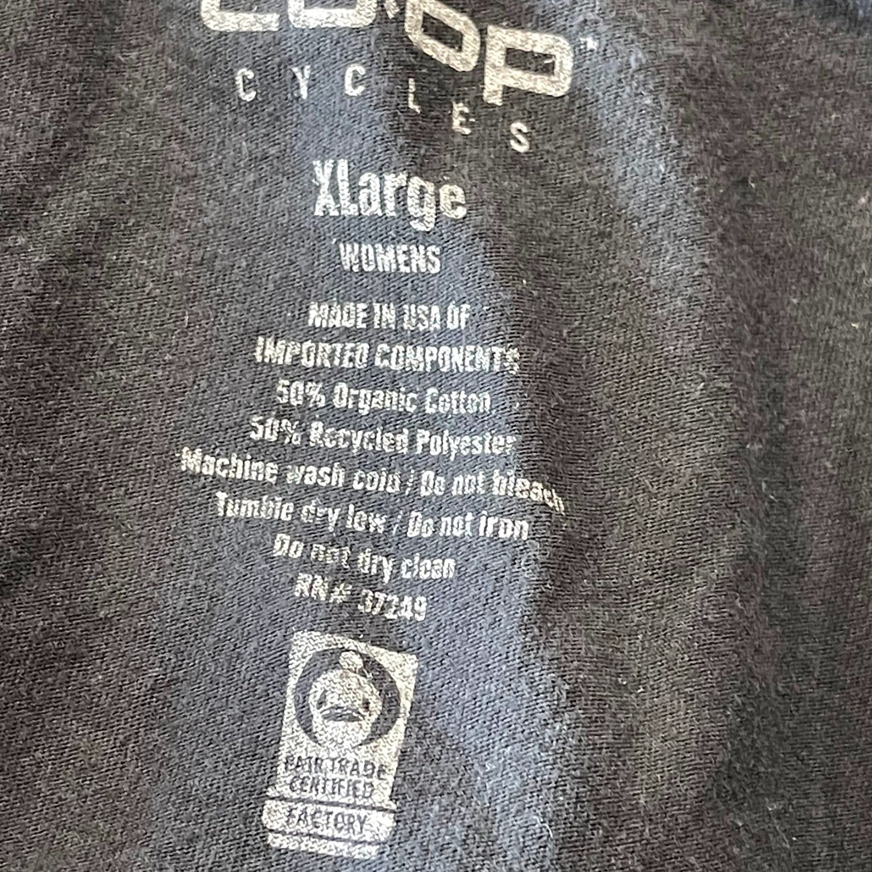 Vintage Coop Cycles Shirt XL Gray T-Shirt V-Neck Short Sleeve Organic Cotton Blend Women Regular Size XL / US 12-14 / IT 48-50 - 3 Thumbnail