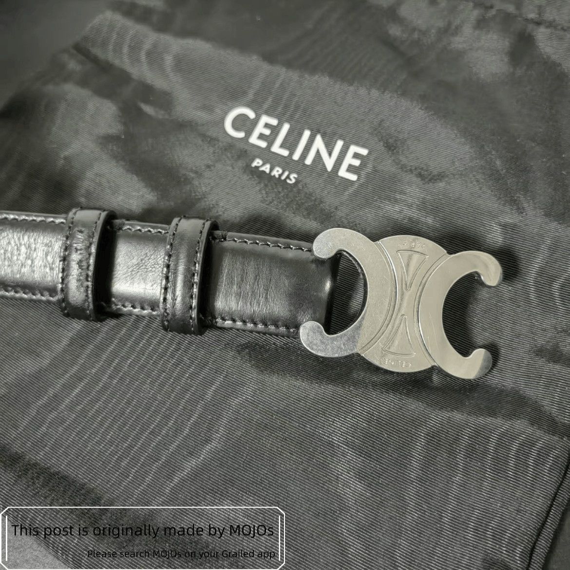 Celine Sz 95 Celine By Hedi Logo Buckle Belt Size ONE SIZE - 2 Thumbnail