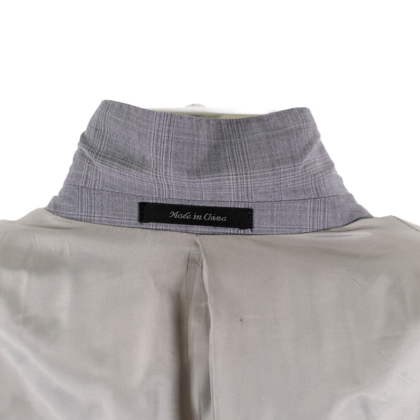 Calvin Klein Calvin Klein Wool Gray Plaid Windowpane 2 Button Blazer 38S Size 38S - 13 Thumbnail