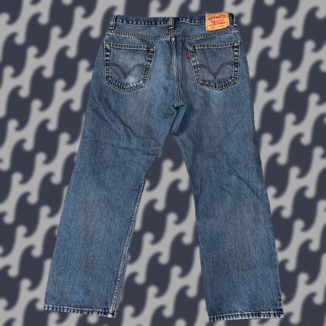 Levi's Levi's 505 Jeans Mens Denim Blue 36X29 Regular Straight 5-Pocket Cotton Denim USA 90s Cowboy Vintage Theme STAGE Size US 36 / EU 52 - 1 Thumbnail