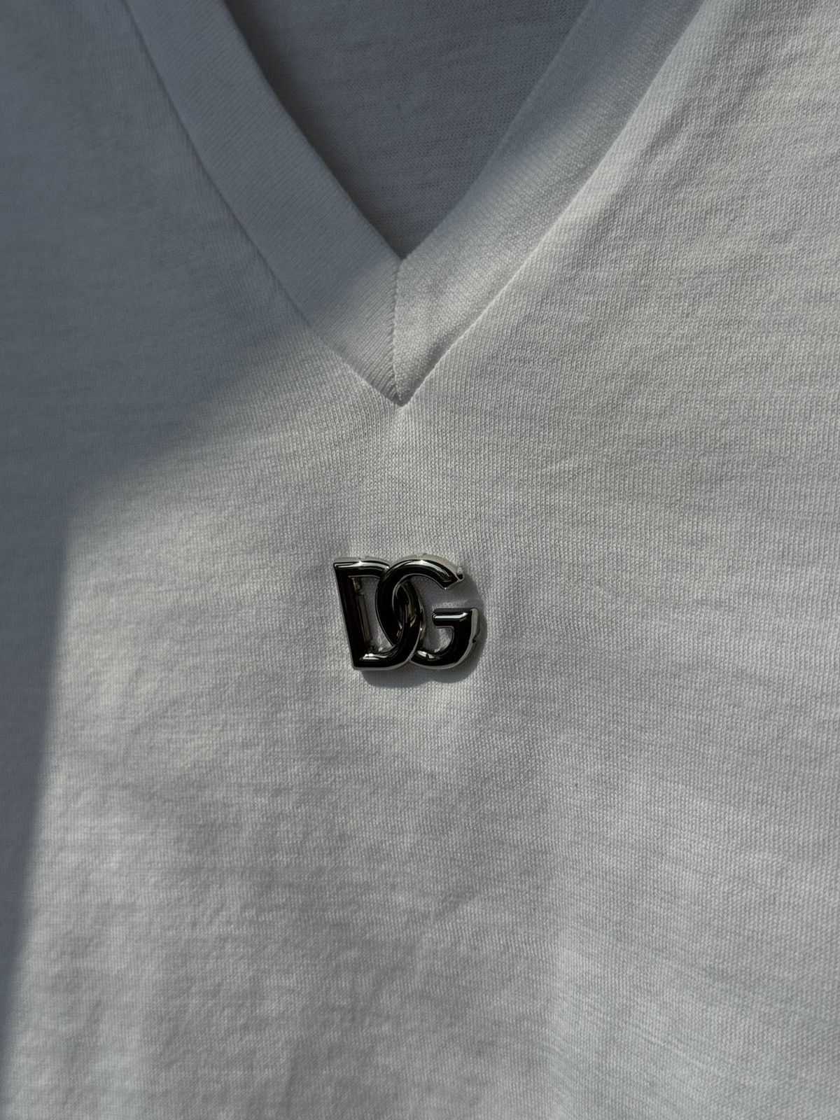 Dolce & Gabbana Dolce & Gabbana White Cropped Tie-Front Top Size XL / US 12-14 / IT 48-50 - 6 Thumbnail