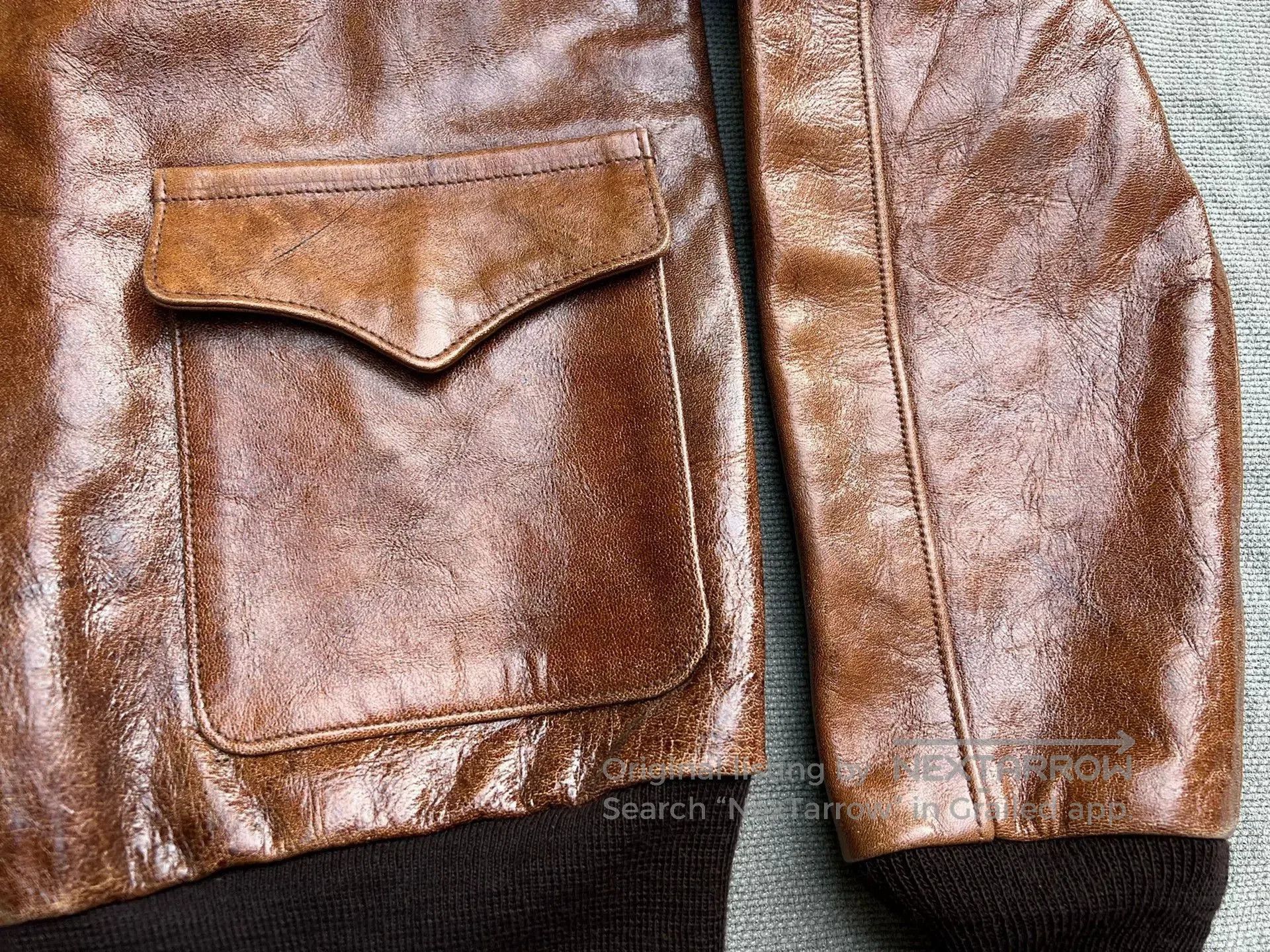 The Real McCoy's Real Mccoy Hand-Dyed A-2 Jacket. Size US M / EU 48-50 / 2 - 4 Thumbnail
