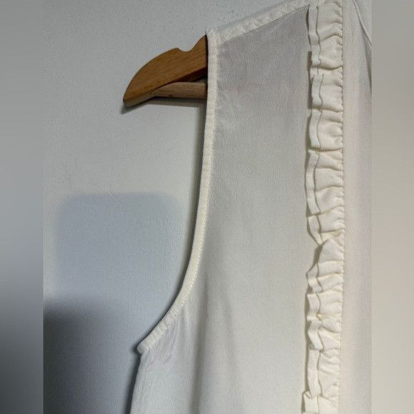 Equipment Equipment Femme Ivory Ruffle Trim Sleeveless Blouse XS Size XS / US 0-2 / IT 36-38 - 5 Thumbnail