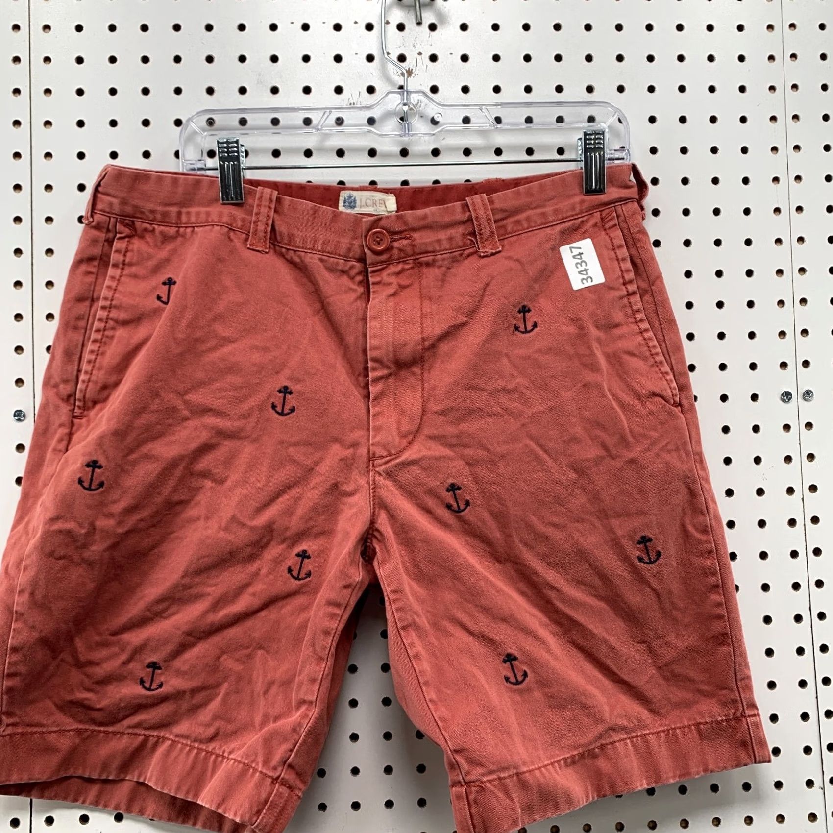 J.Crew JCrew CHino Shorts Mens 33x9 Red Anchor AOP All Over Print Preppy Casual Size US 33 - 2 Thumbnail