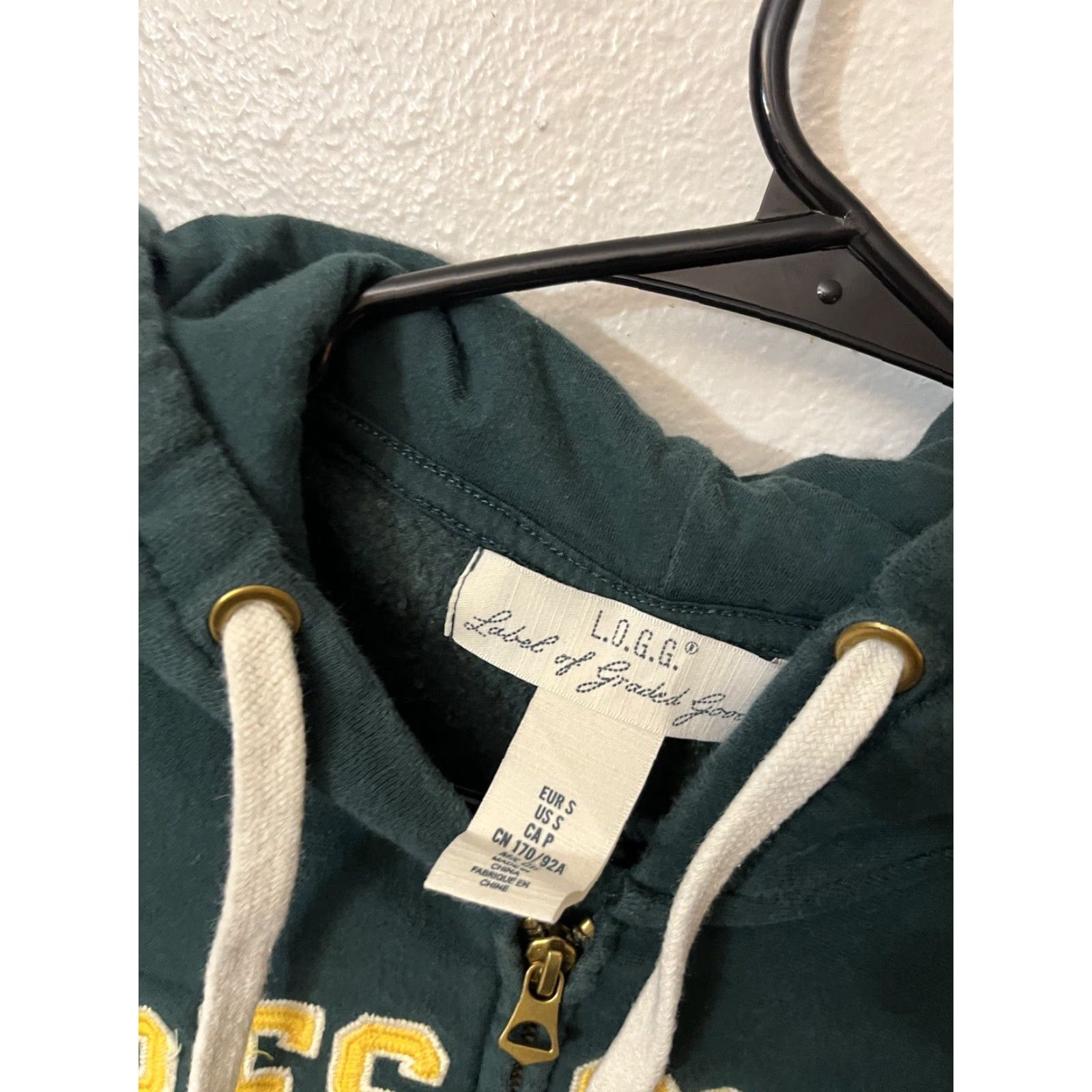 H&M L.O.G.G. By H&M Hoodie Men Green Full Zip Regular Size S Zip Pockets 90s Theme Size US S / EU 44-46 / 1 - 2 Thumbnail